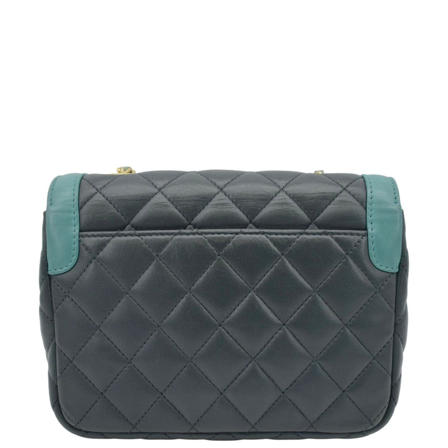 CHANEL Day Flap Quilted Leather Crossbody Bag Dark Green