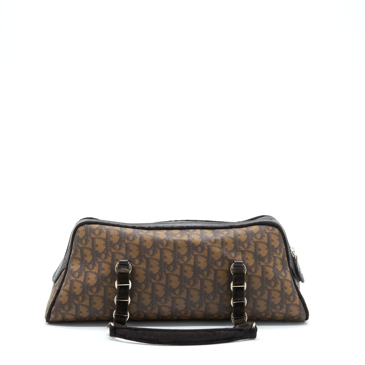Luxury Dior Vintage Romantique Trotter Bag Canvas/Velvet SHW