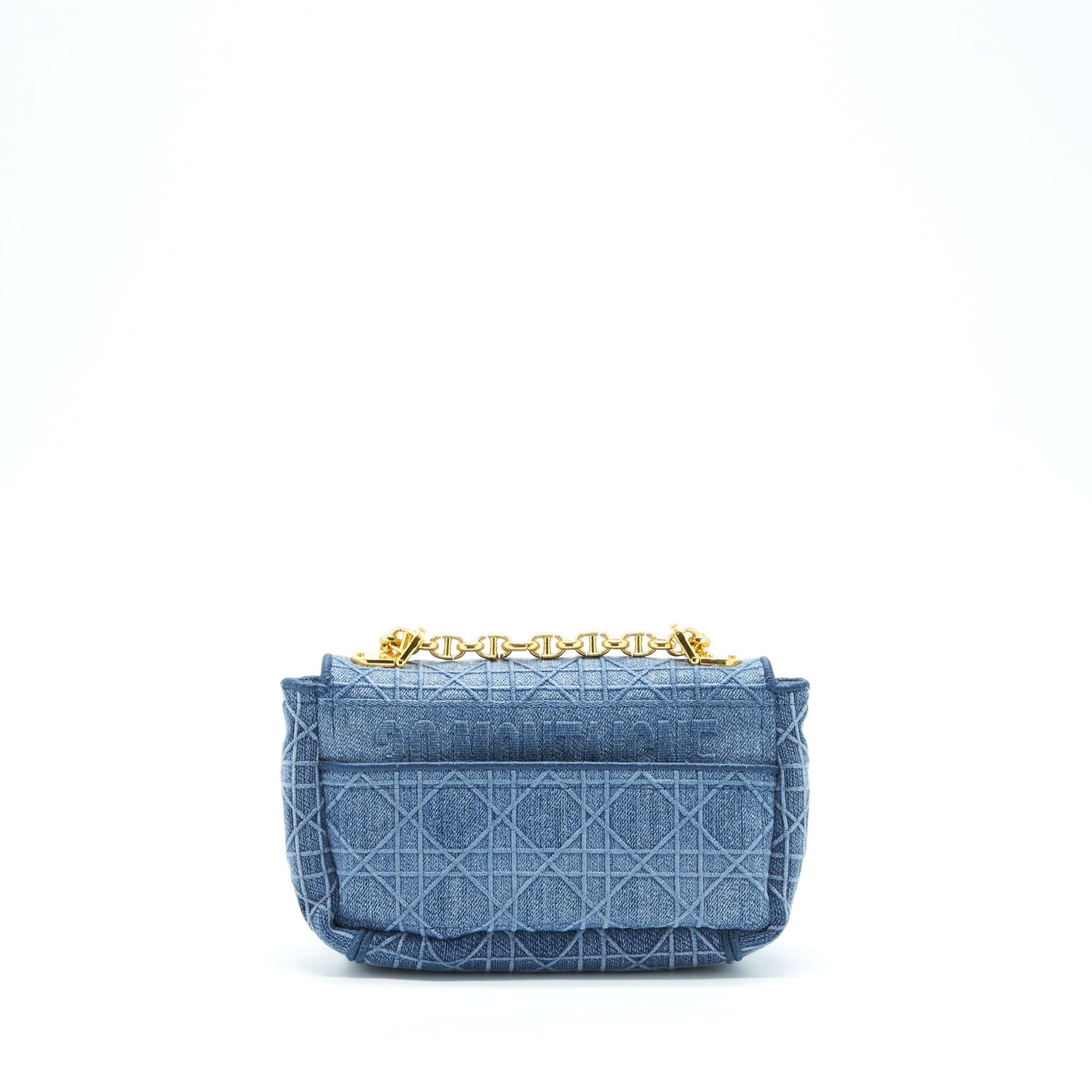 Luxury Dior Small Luxury Dior Caro Bag Denim Blue GHW
