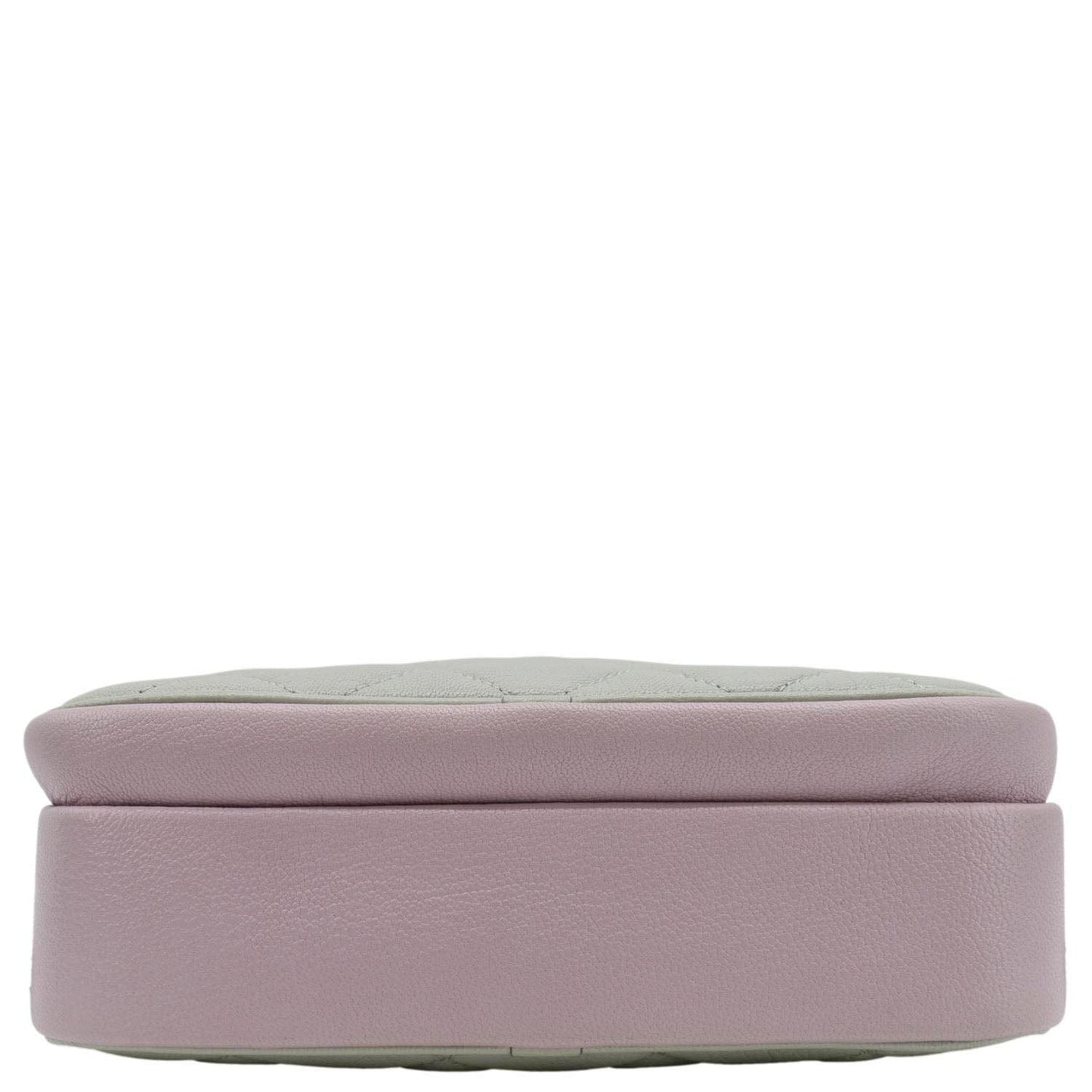 CHANEL CC Double Zip Quilted Leather Tri-Color Belt Bag Pink