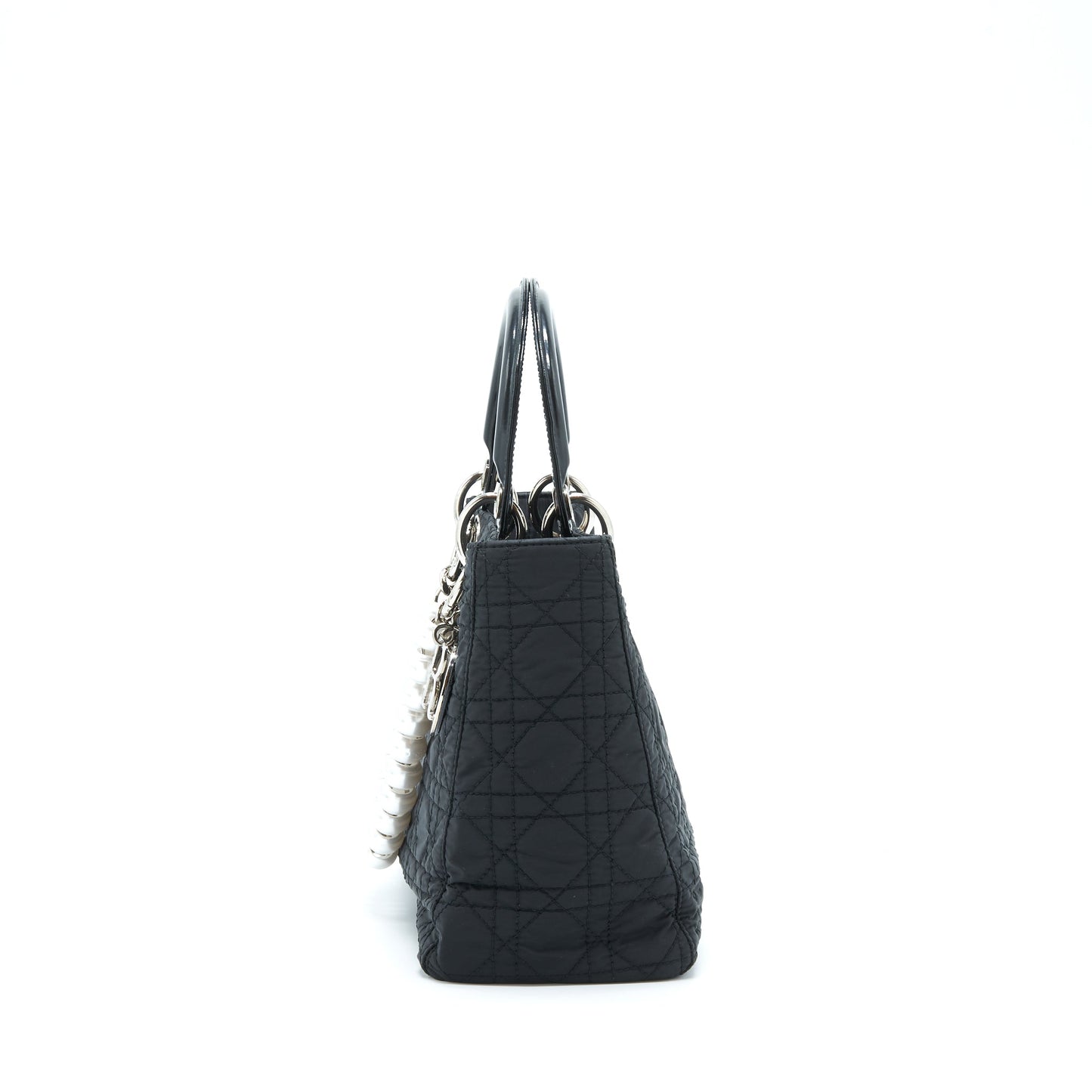 Luxury Dior Vintage Medium Lady Luxury Dior Nylon/Fabric Black SHW
