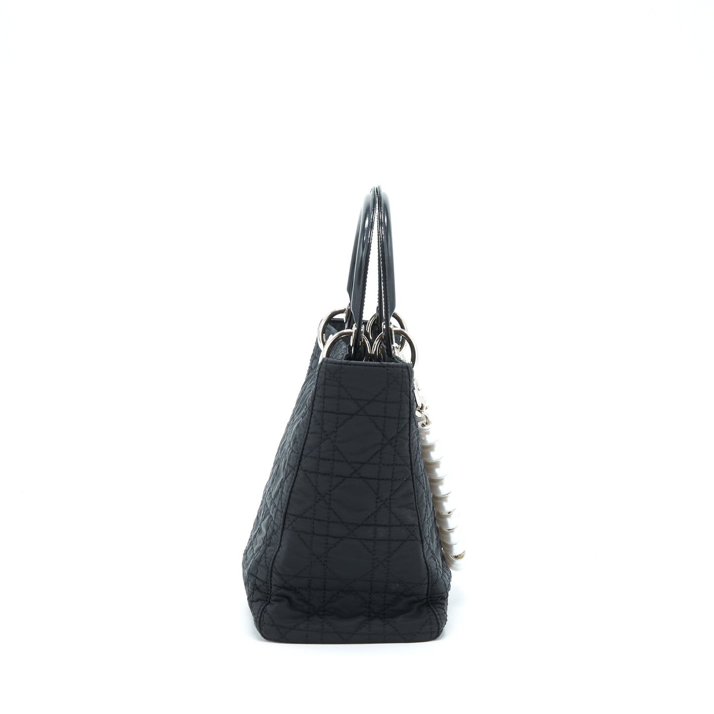 Luxury Dior Vintage Medium Lady Luxury Dior Nylon/Fabric Black SHW