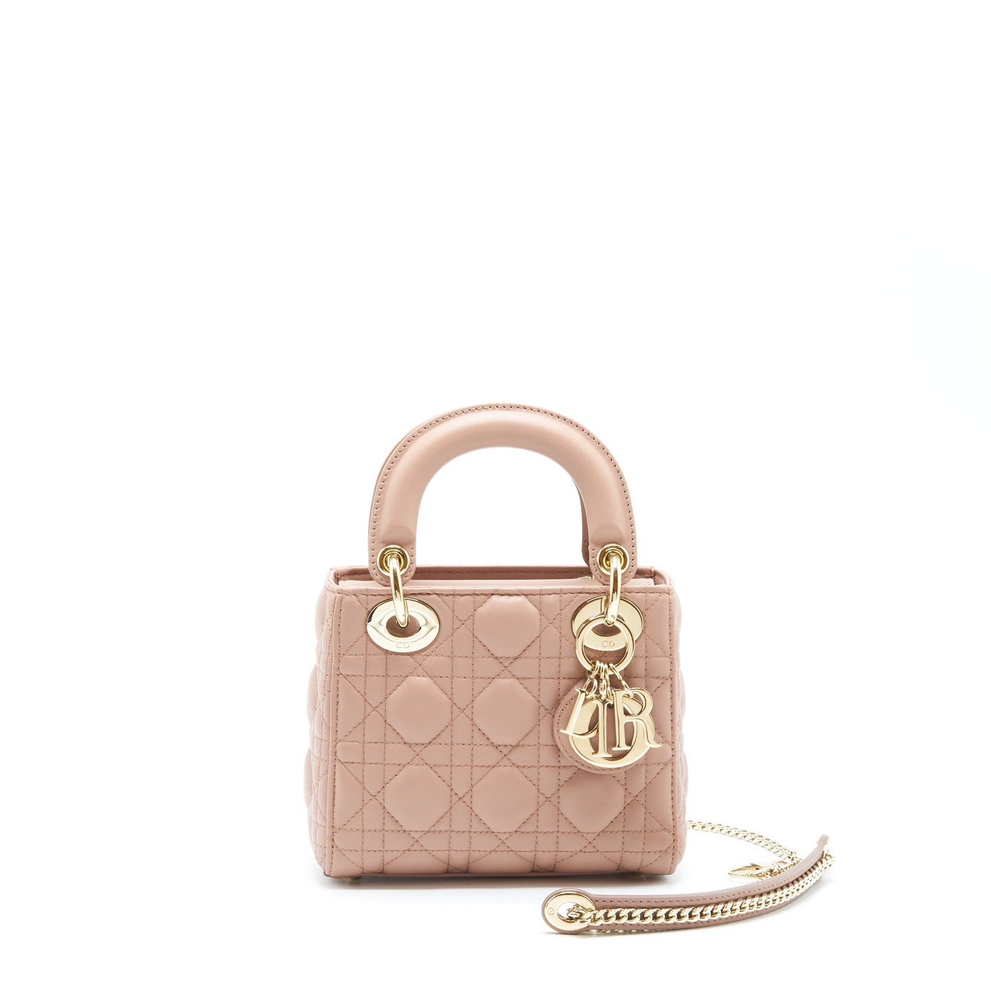Luxury Dior Mini Lady Luxury Dior Lambskin Pink GHW