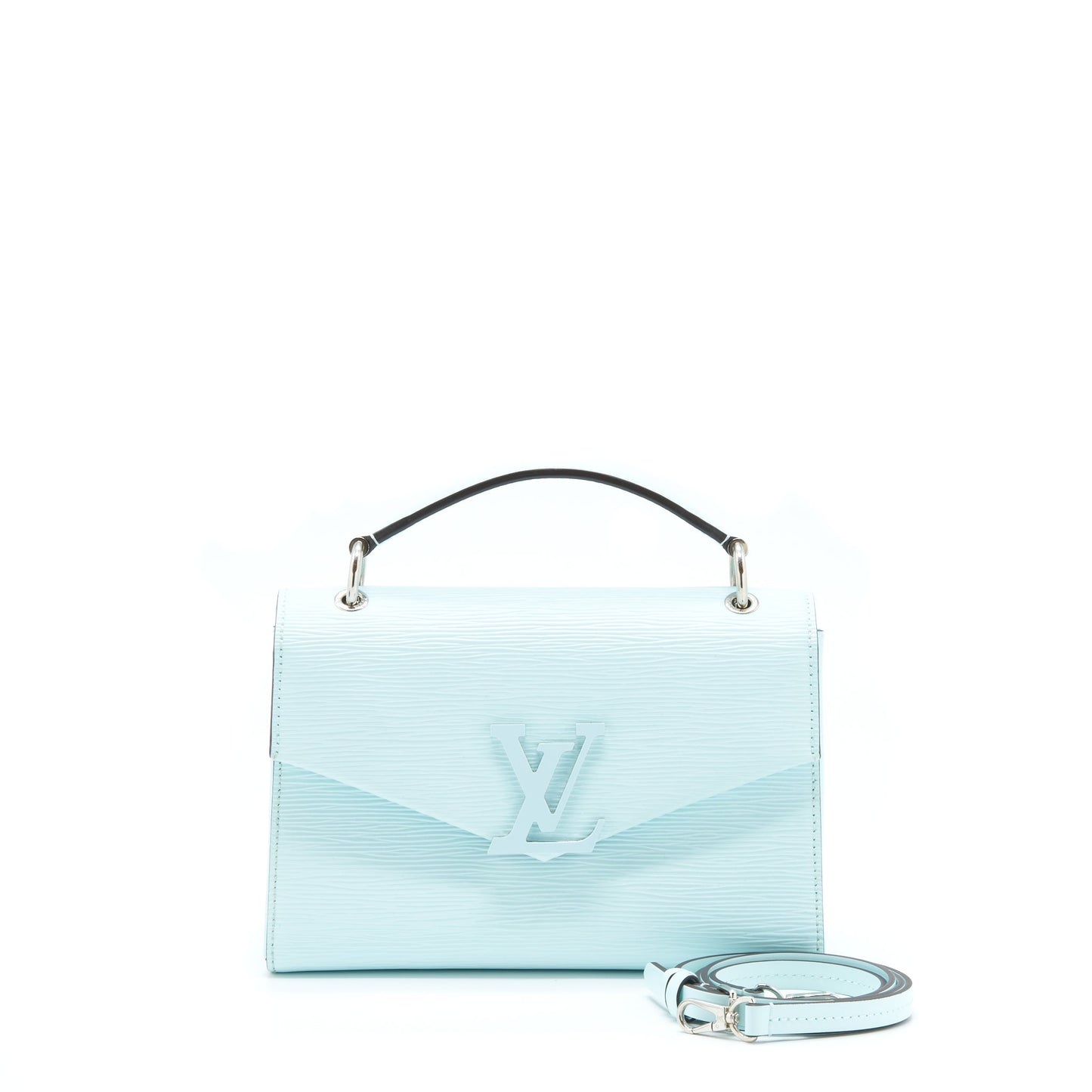 Louis Vuitton Top Handle Flap Bag Epi Light Blue SHW