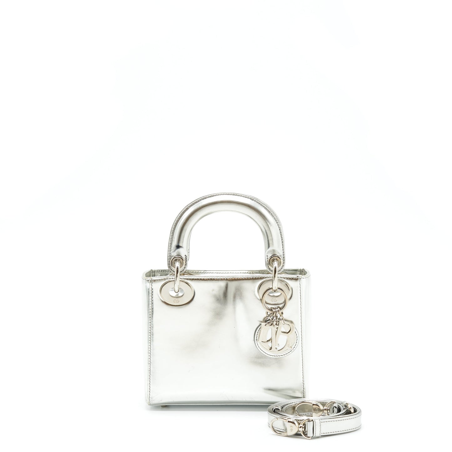 Luxury Dior Mini Lady Luxury Dior Metallic Silver SHW