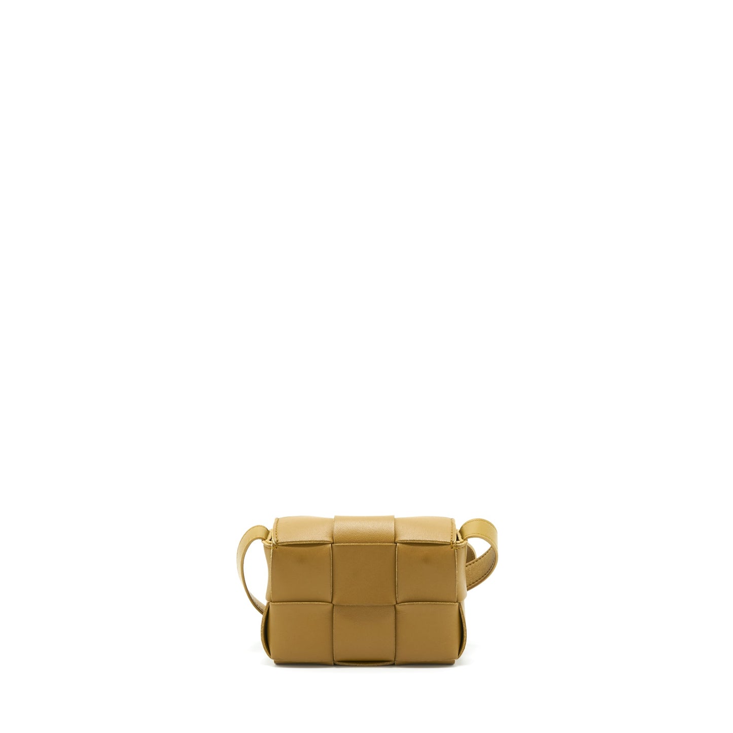 Bottega Venetta Mini Cassette Crossbody Bag Olive Brown LGHW