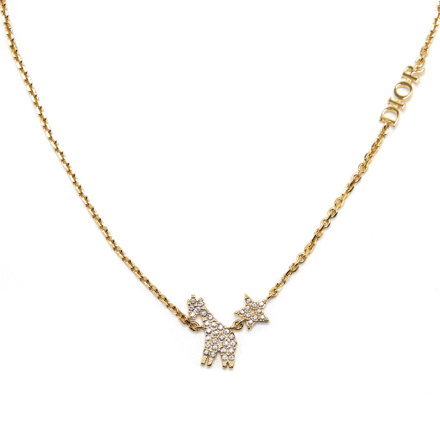 Luxury Dior Giraffe Gold Finish Necklace