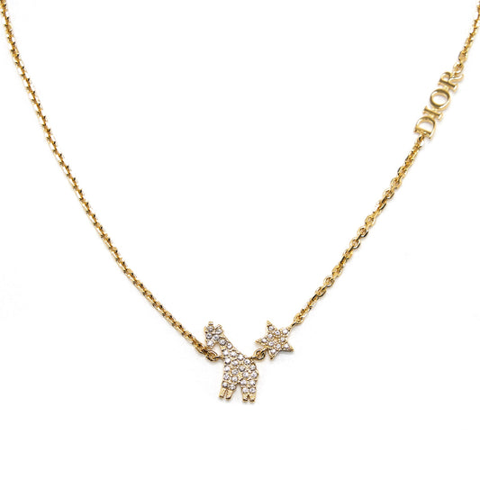 Luxury Dior Giraffe Gold Finish Necklace