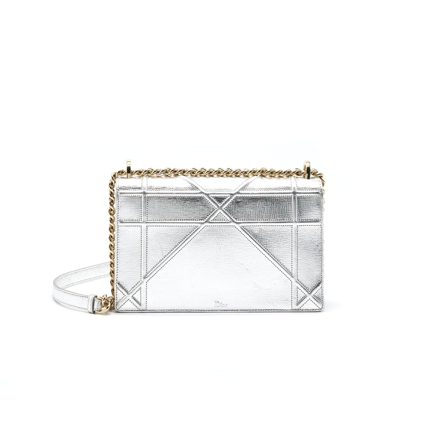 Luxury Diorama Goatskin Medium Silver