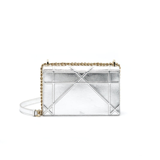 Luxury Diorama Goatskin Medium Silver