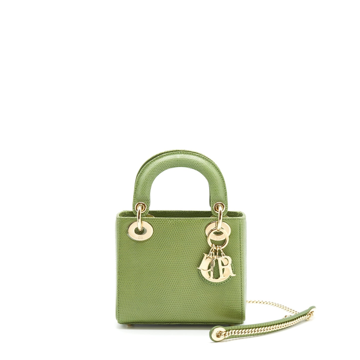Luxury Dior Mini Lady Luxury Dior Lizard Light Green SHW