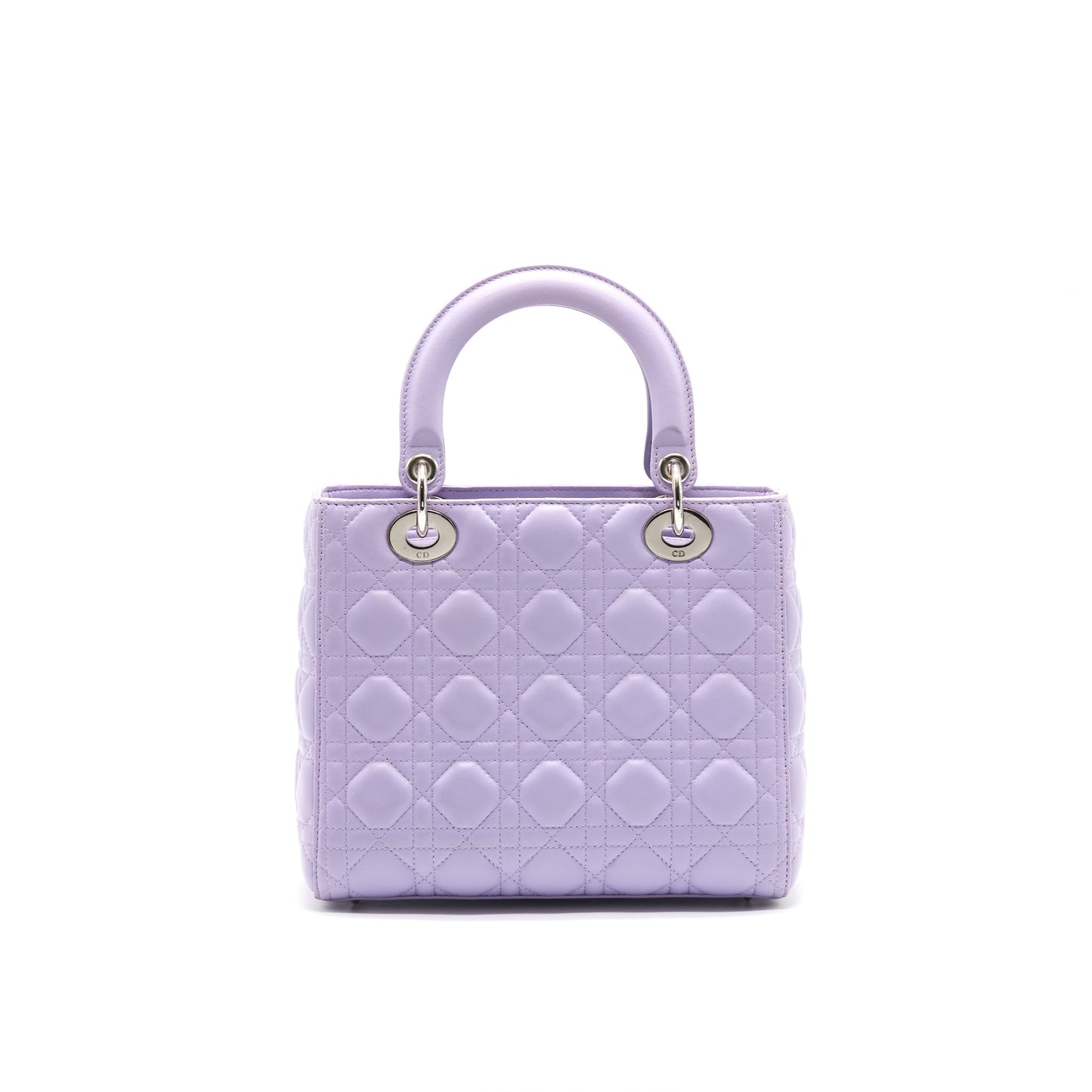 CHRISTIAN Luxury Dior LADY Luxury Dior MEDIUM BAG LAVENDER PURPLE