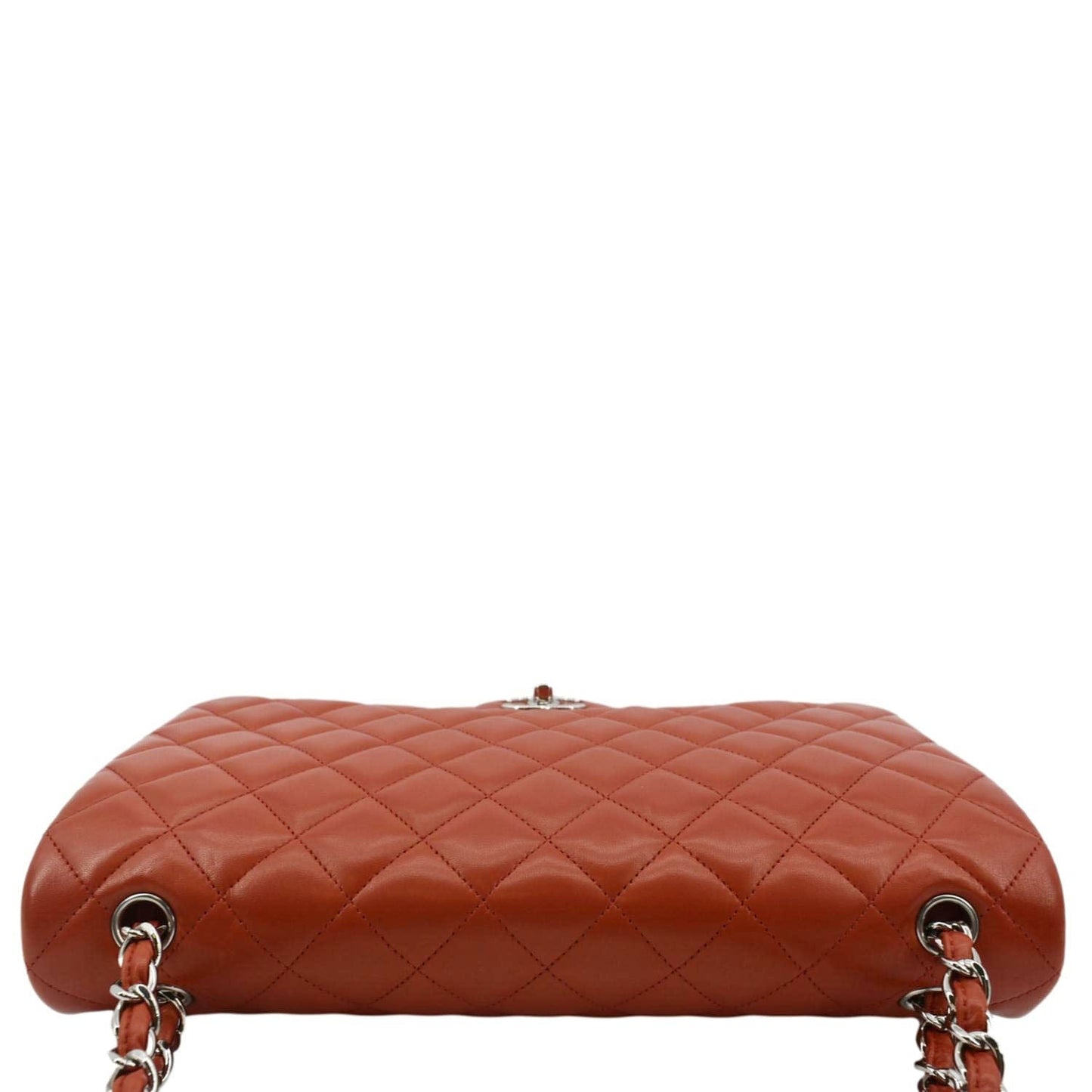 CHANEL Classic Maxi Double Flap Quilted Leather Shoulder Bag Red