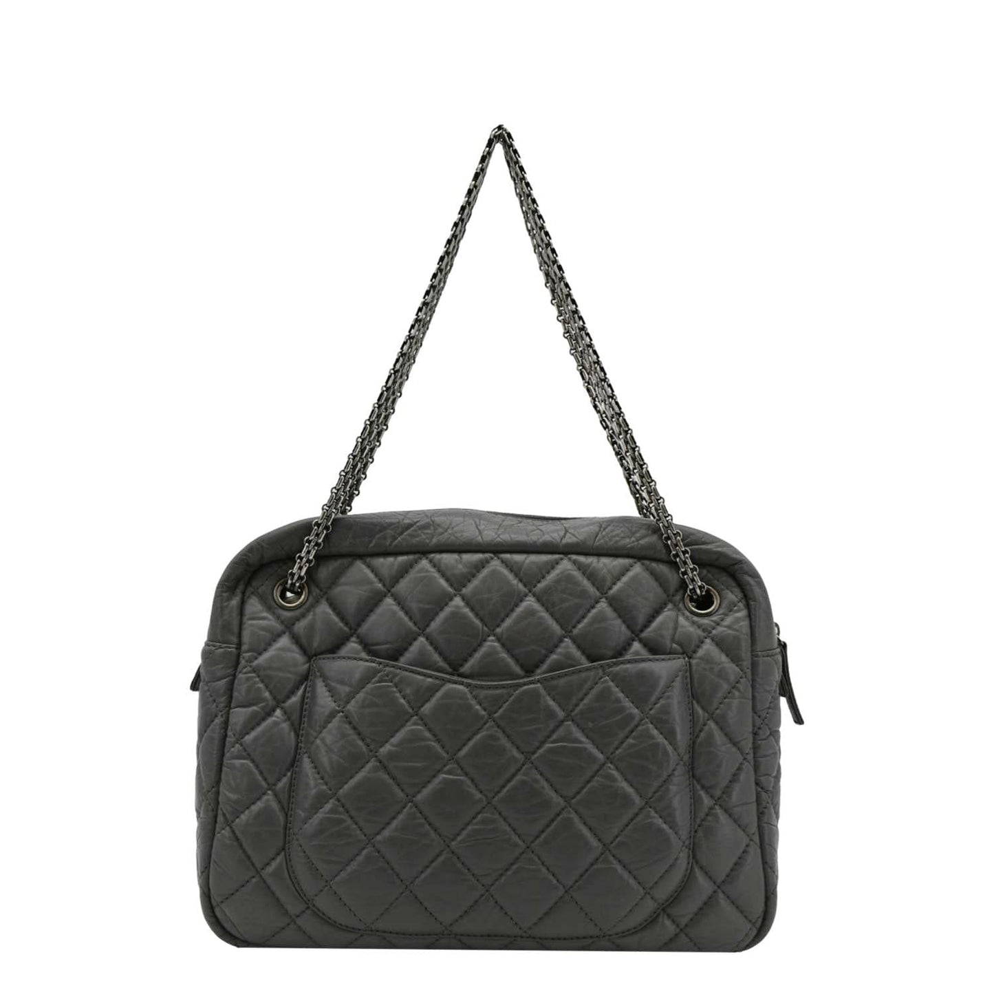 CHANEL Reissue Large Quilted Leather Camera Shoulder Bag Grey