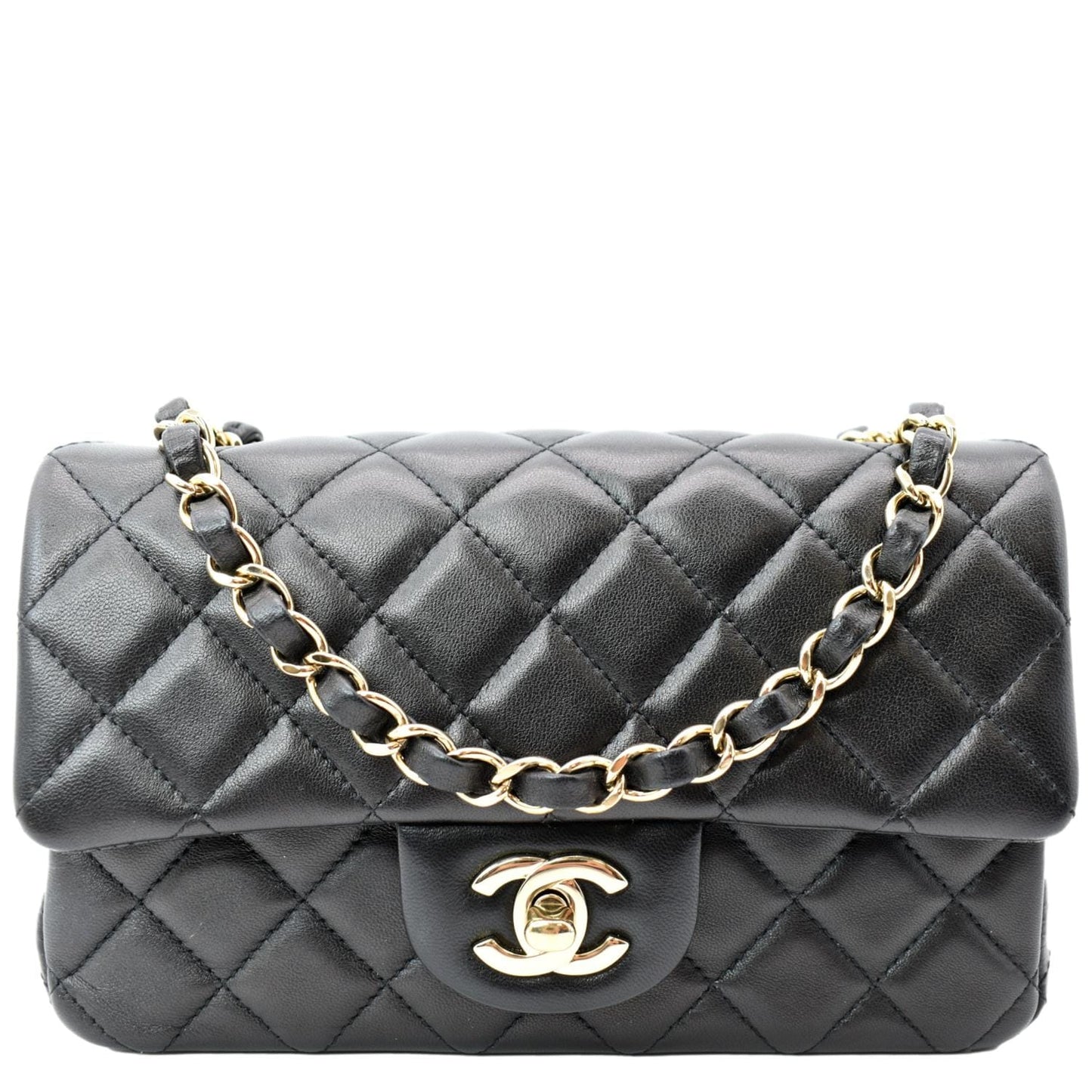 Luxury Chanel Classic Flap Small Leather Shoulder Bag Black