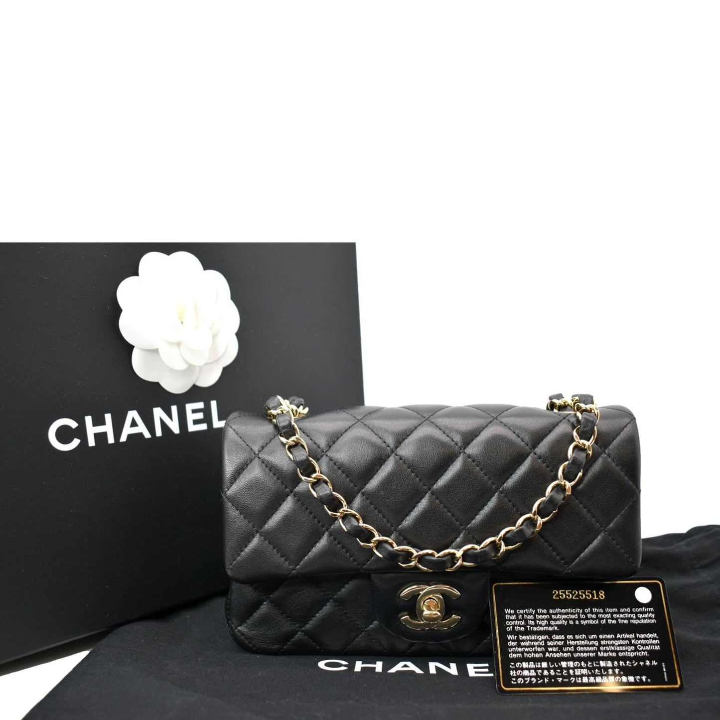 Luxury Chanel Classic Flap Small Leather Shoulder Bag Black