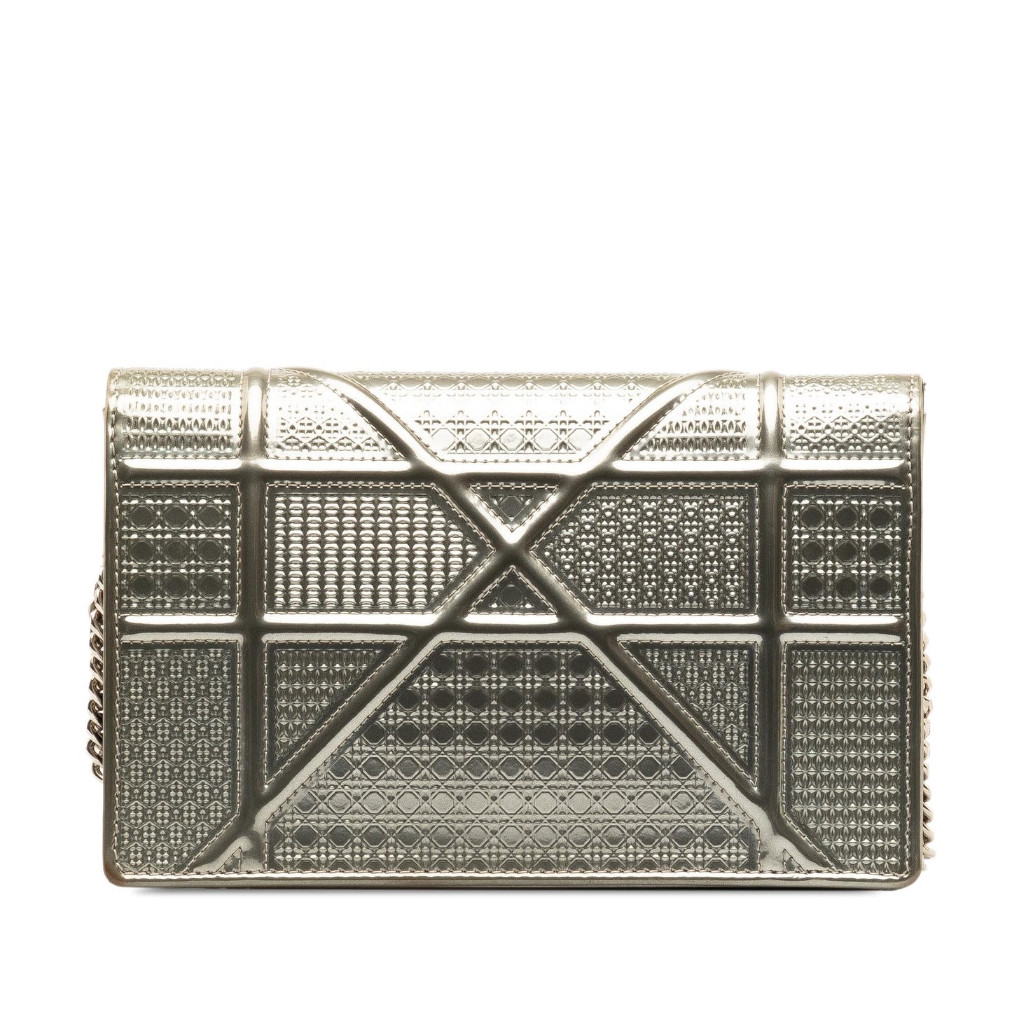 Luxury DiorBaby Patent Microcannage Diorama Wallet on Chain (SHG-tQS2vd)