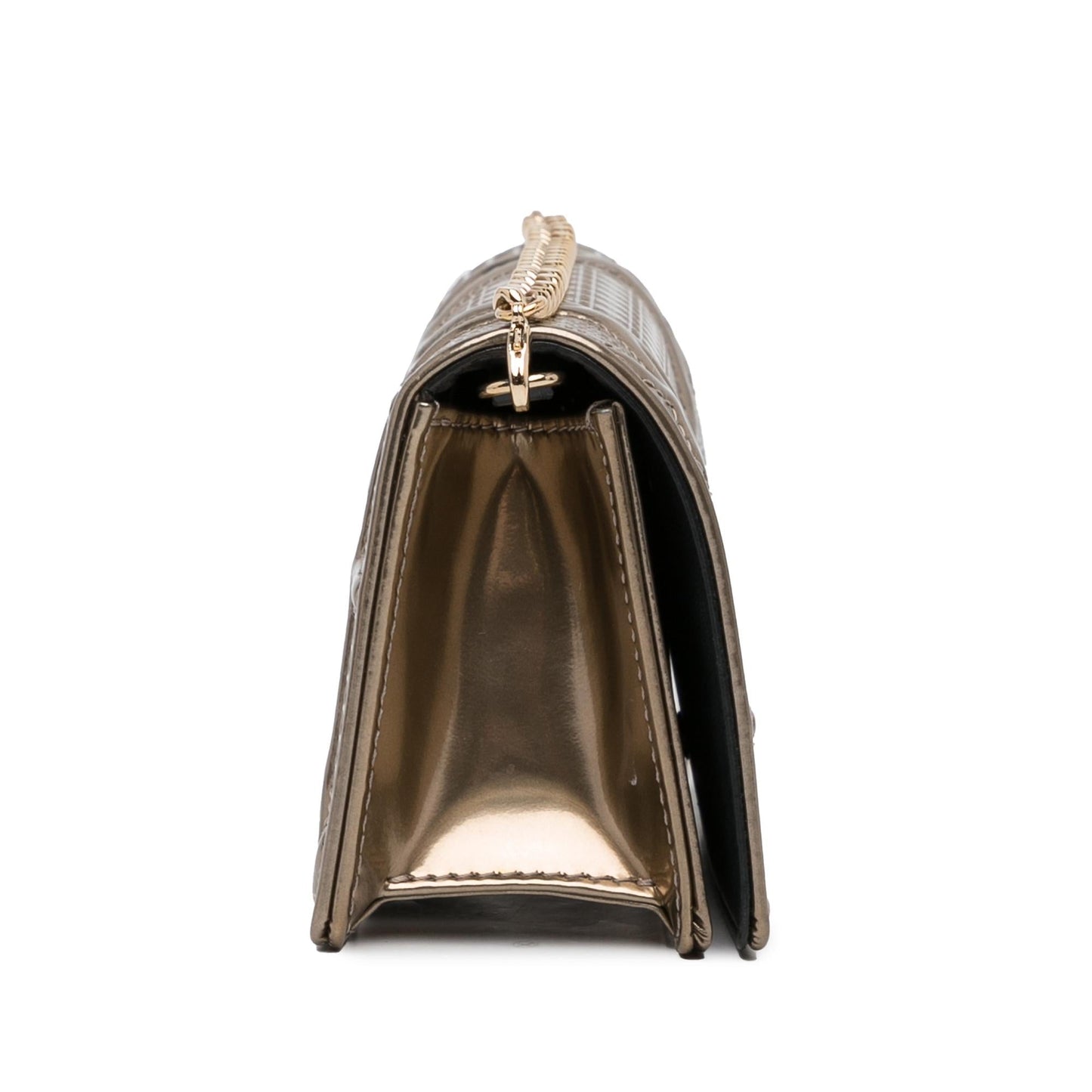 Luxury DiorBaby Patent Microcannage Diorama Wallet on Chain (SHG-Cem0dN)