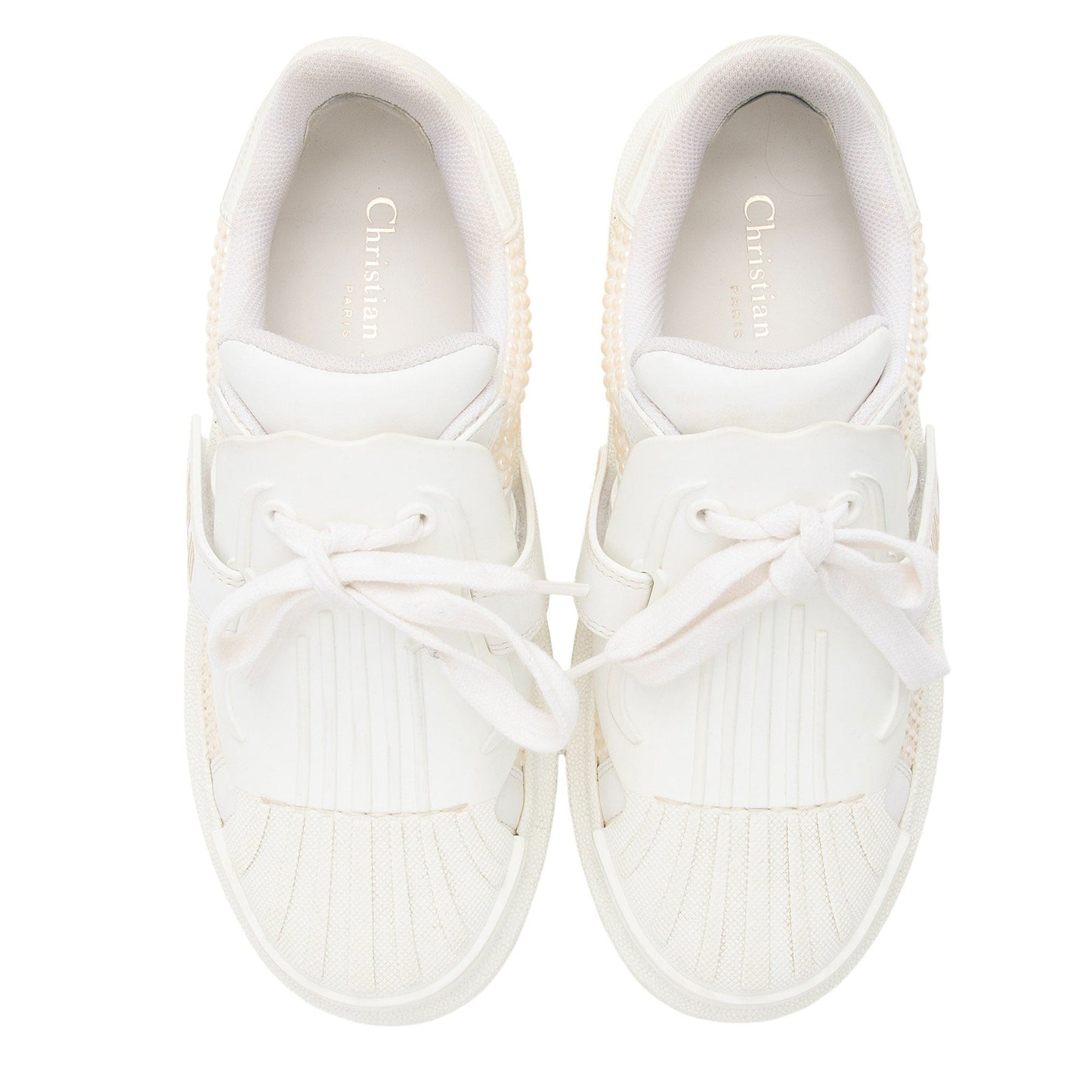 Luxury DiorCalfskin Pearl Dior-ID Platform Sneakers - Size 6 / 36 (SHF-SaXXOc)