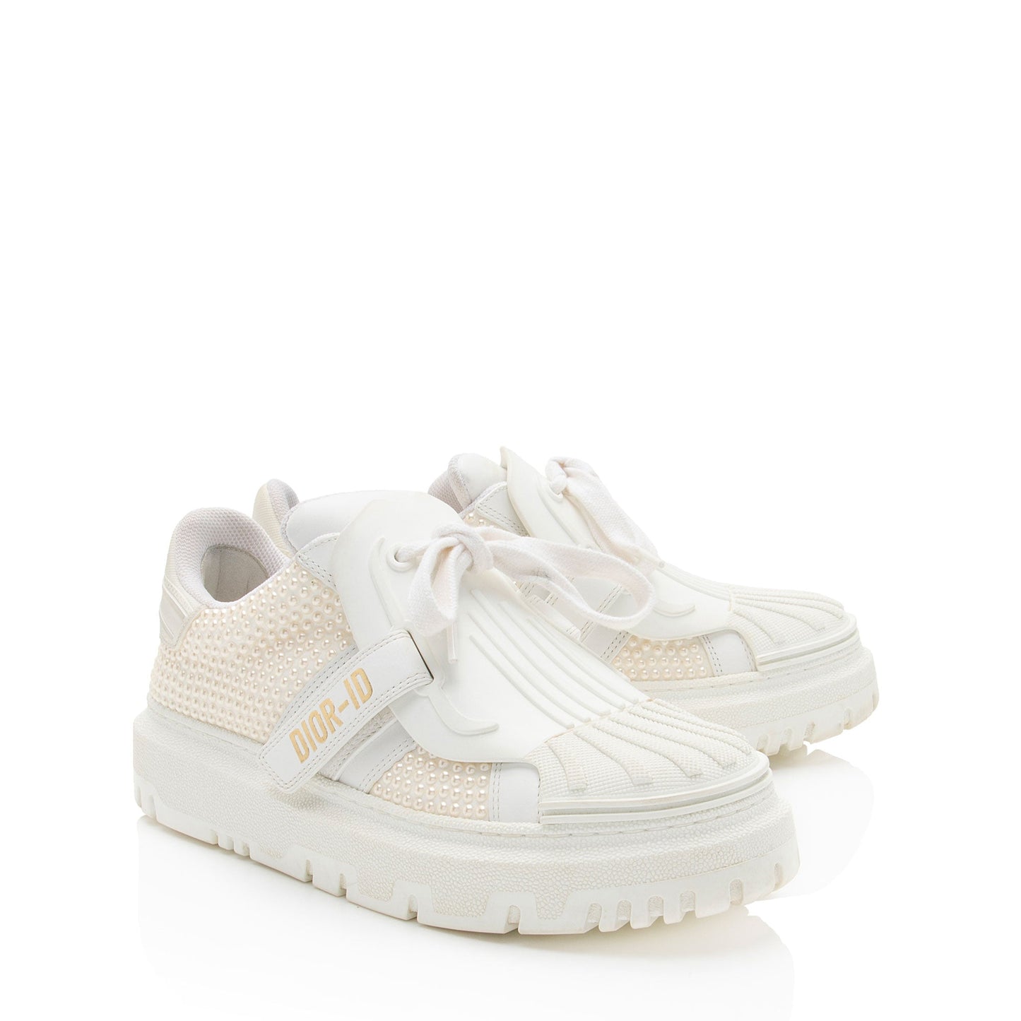 Luxury DiorCalfskin Pearl Dior-ID Platform Sneakers - Size 6 / 36 (SHF-SaXXOc)