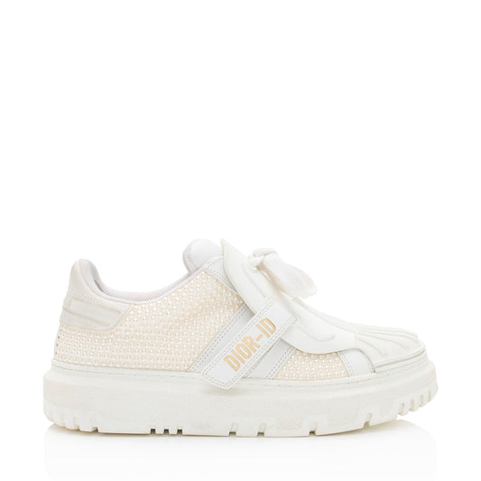 Luxury DiorCalfskin Pearl Dior-ID Platform Sneakers - Size 6 / 36 (SHF-SaXXOc)