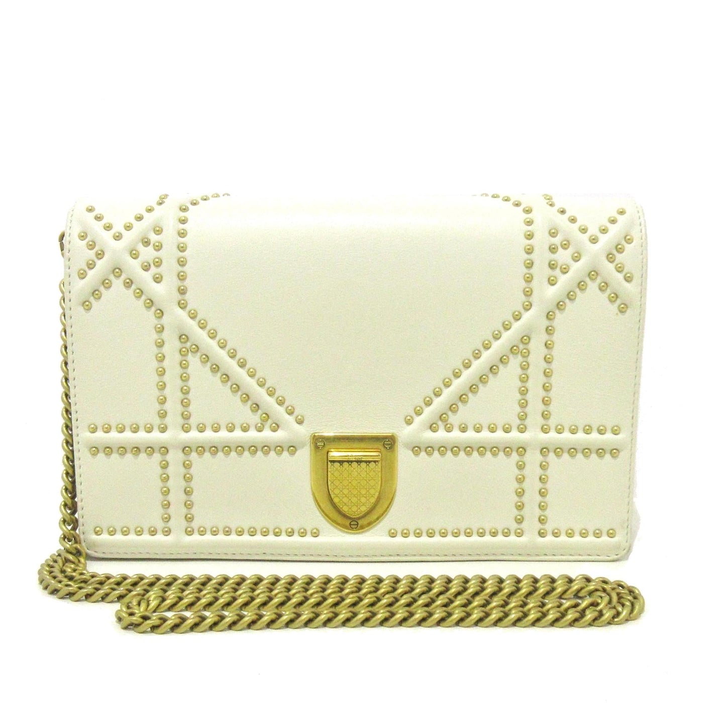 Luxury DiorCalfskin Studded Diorama Wallet on Chain (SHG-nJ2Okp)