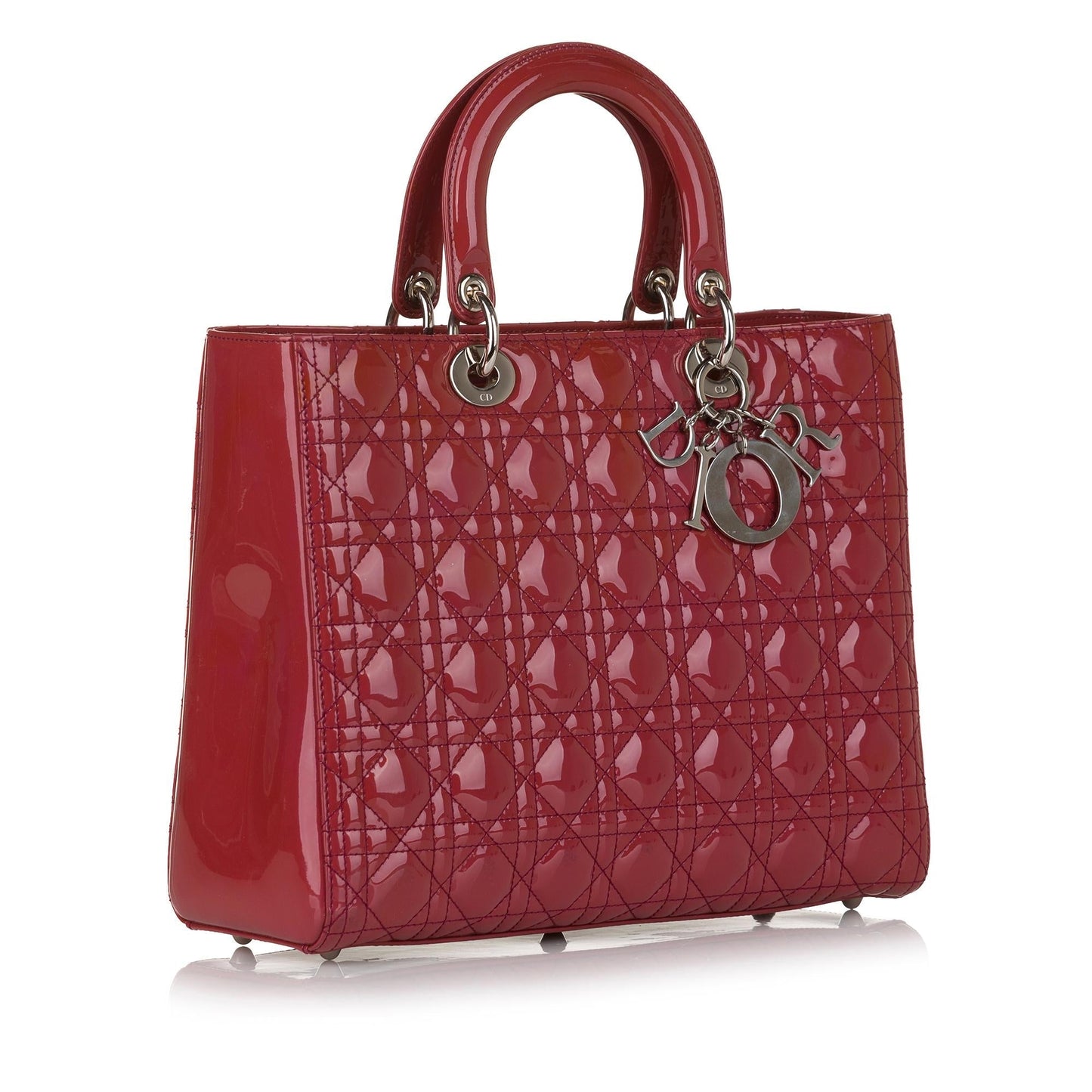 Luxury DiorCannage Lady Luxury DiorPatent Leather Satchel (SHG-34555)