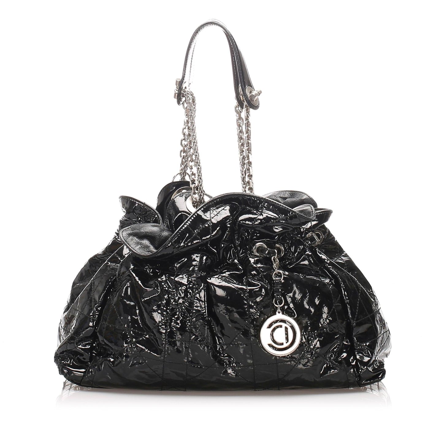 Luxury DiorCannage Patent Leather Le Trente Shoulder Bag (SHG-13098)