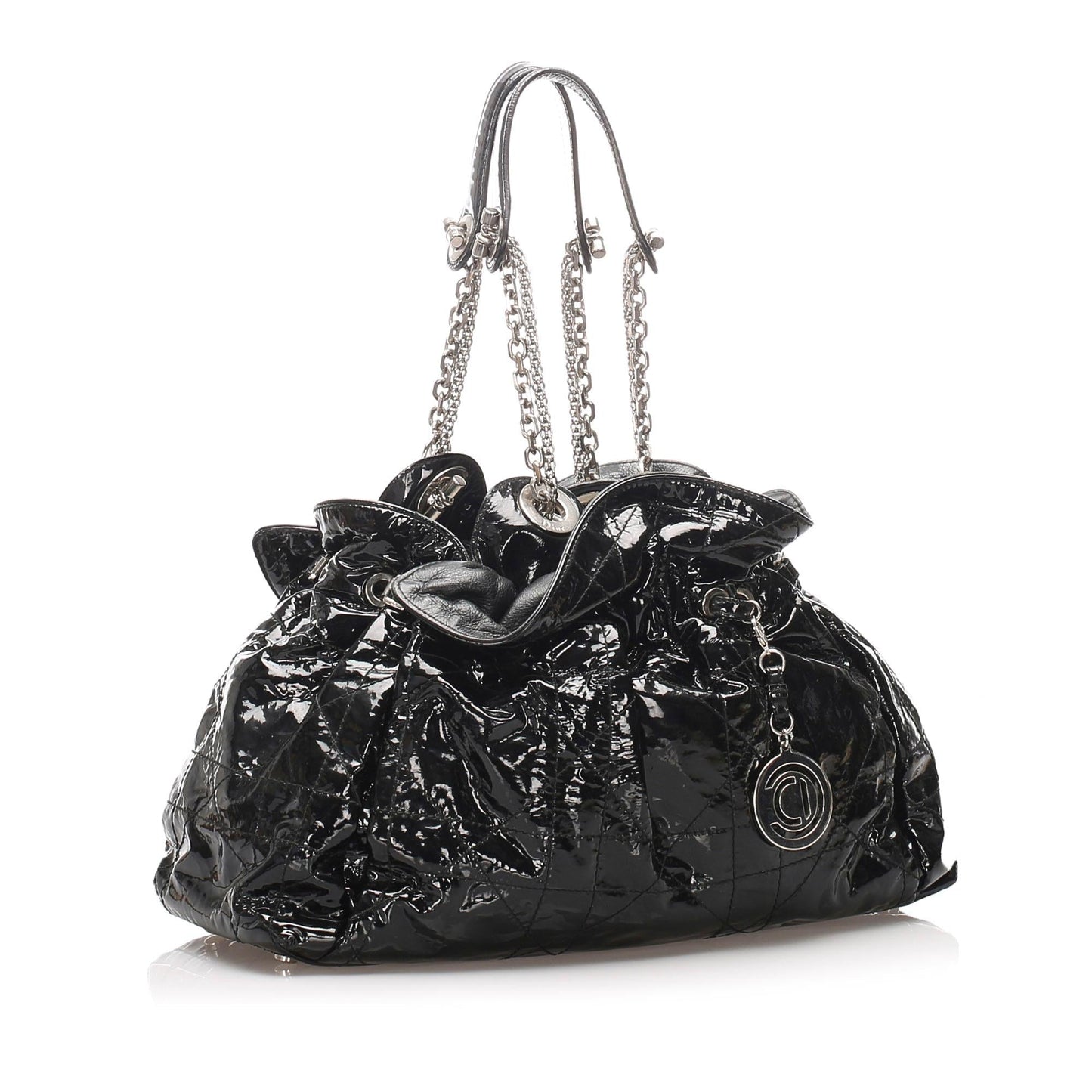 Luxury DiorCannage Patent Leather Le Trente Shoulder Bag (SHG-13098)