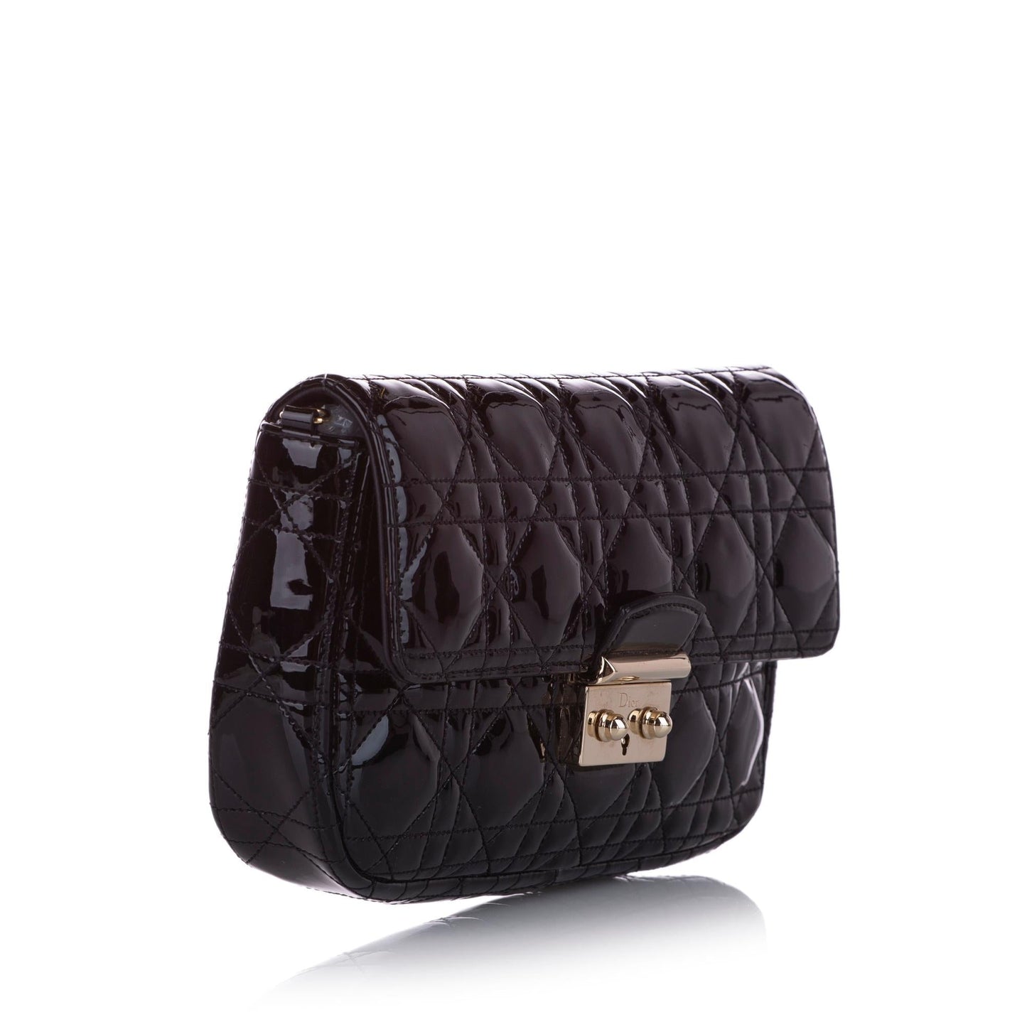Luxury DiorCannage Miss Luxury DiorPromenade Patent Leather Crossbody Bag (SHG-28451)