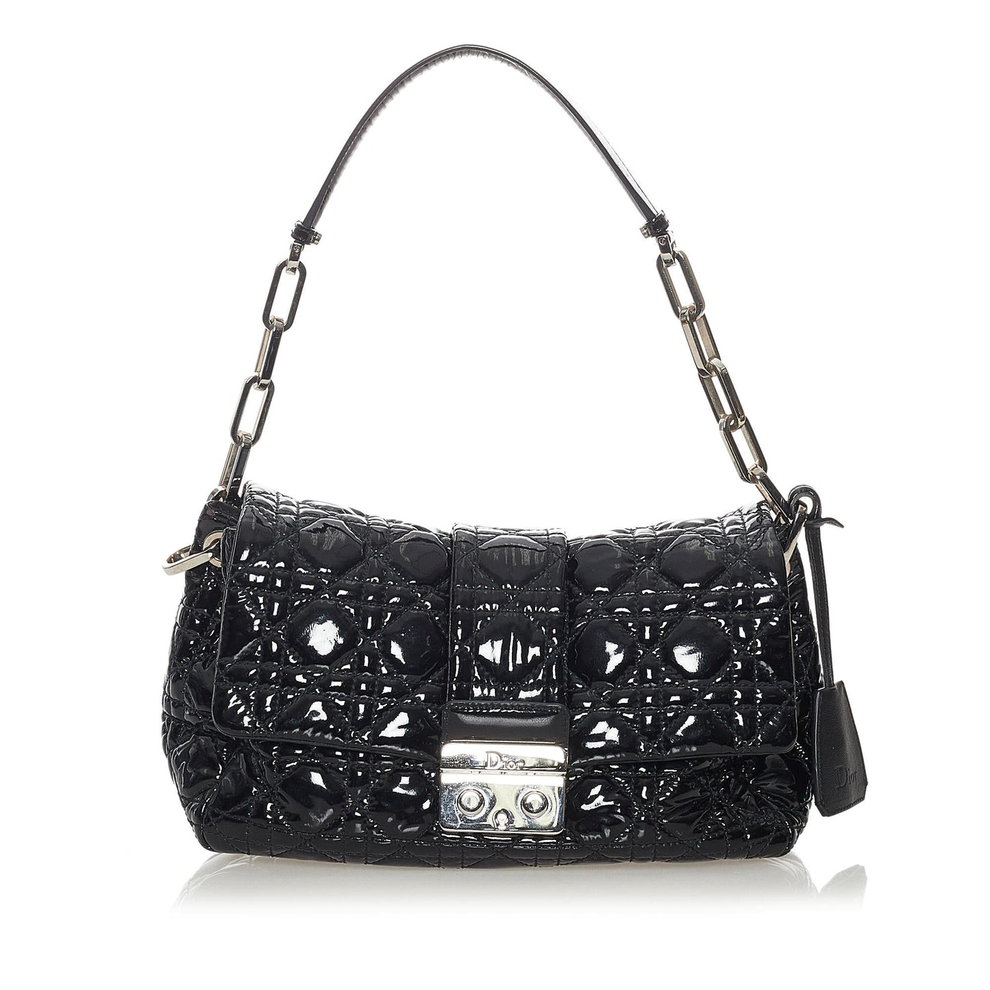 Luxury DiorCannage New Lock Patent Leather Flap Bag (SHG-28168)