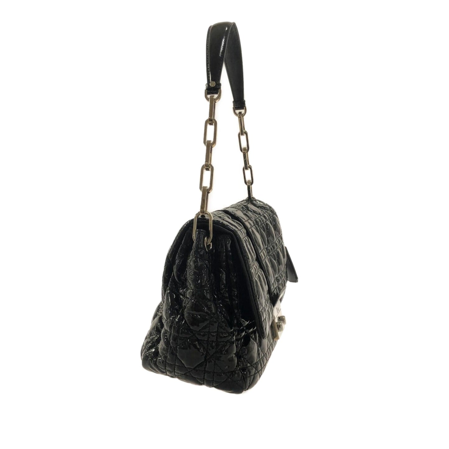 Luxury DiorCannage New Lock Patent Leather Flap Bag (SHG-X1xDnR)