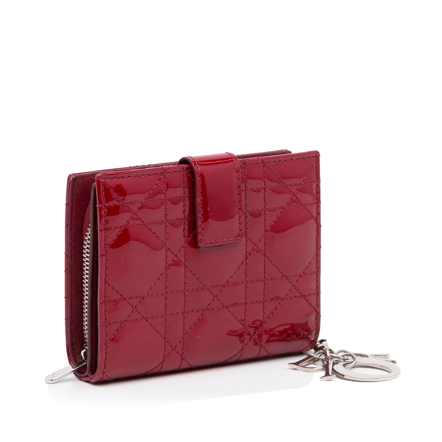 Luxury DiorCannage Patent Compact Wallet (SHG-ibNX9w)