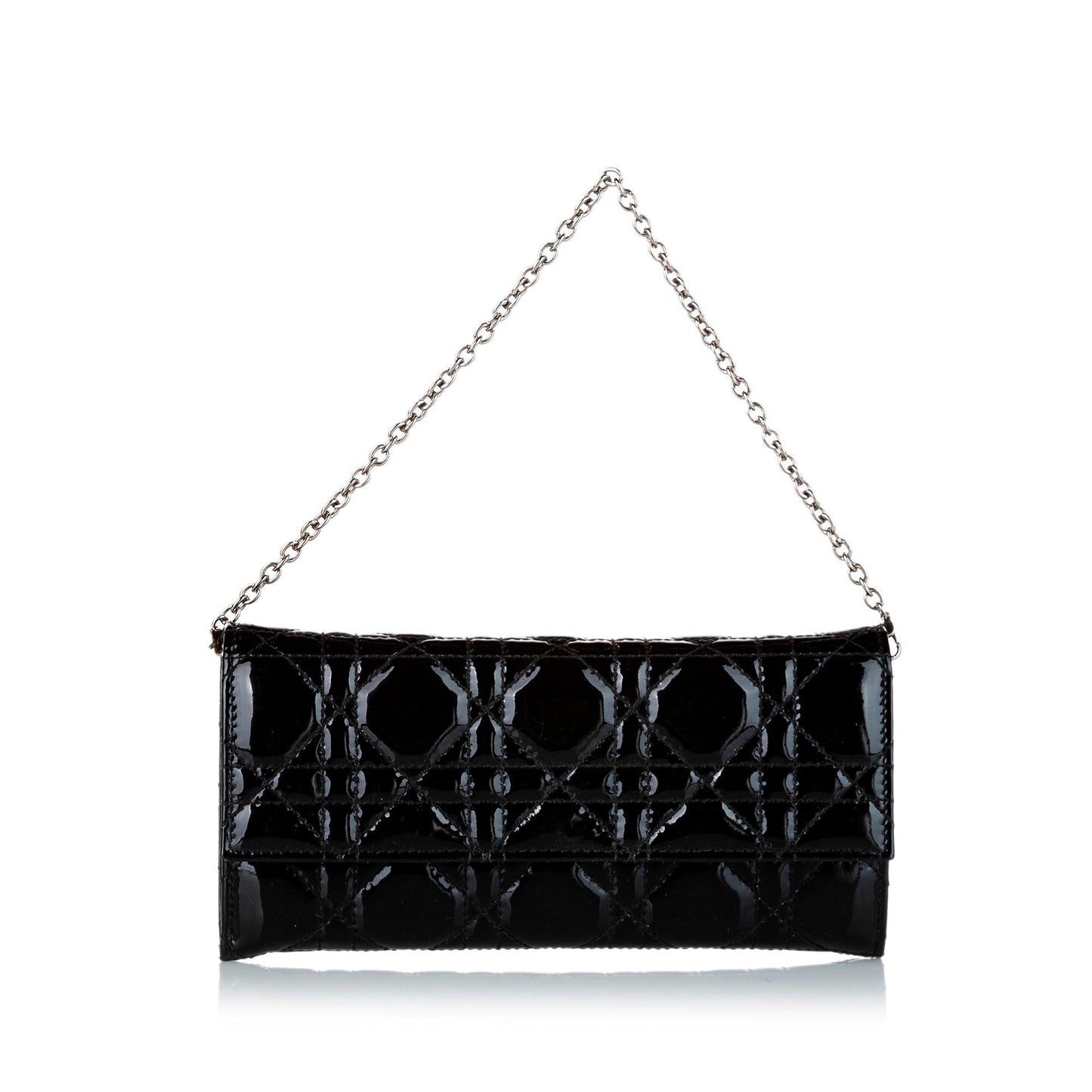 Luxury DiorCannage Patent Leather Chain Flap (SHG-21783)