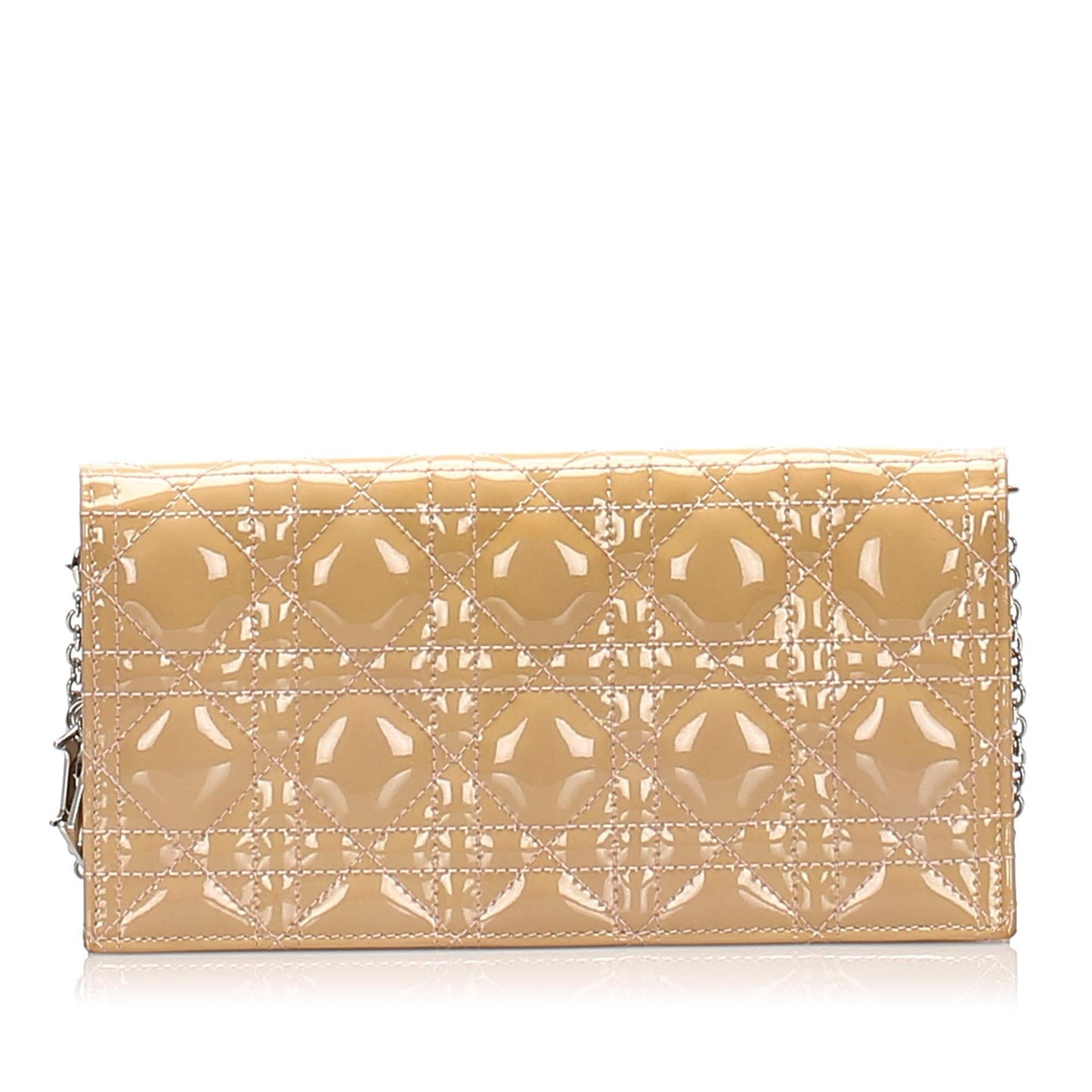 Luxury DiorCannage Patent Leather Wallet on Chain (SHG-13774)