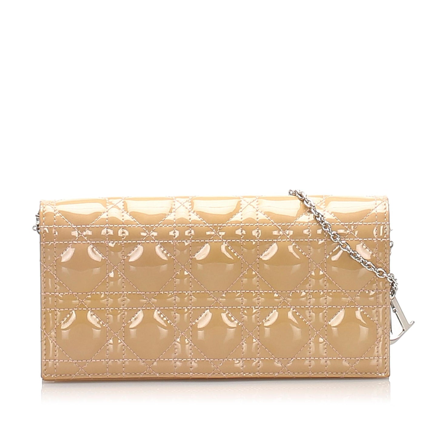 Luxury DiorCannage Patent Leather Wallet on Chain (SHG-13774)