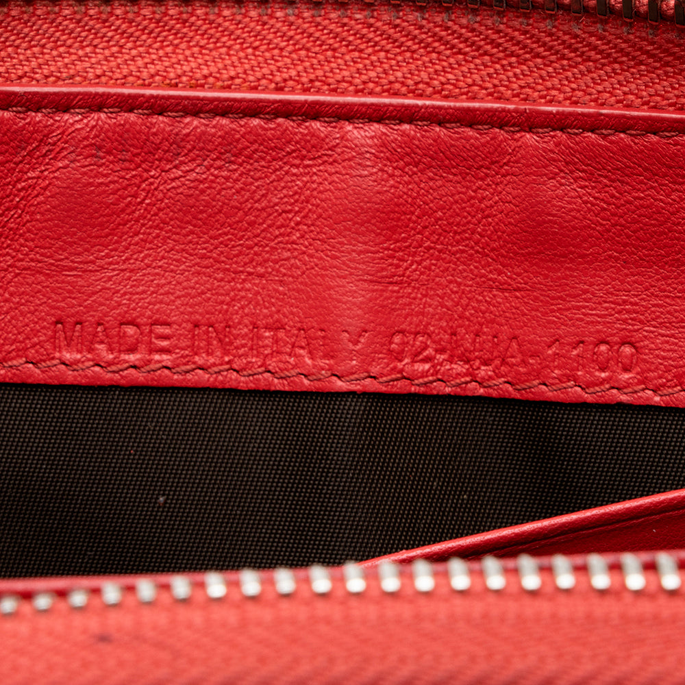 Luxury DiorCannage Patent Leather Zip Wallet (SHF-18377)