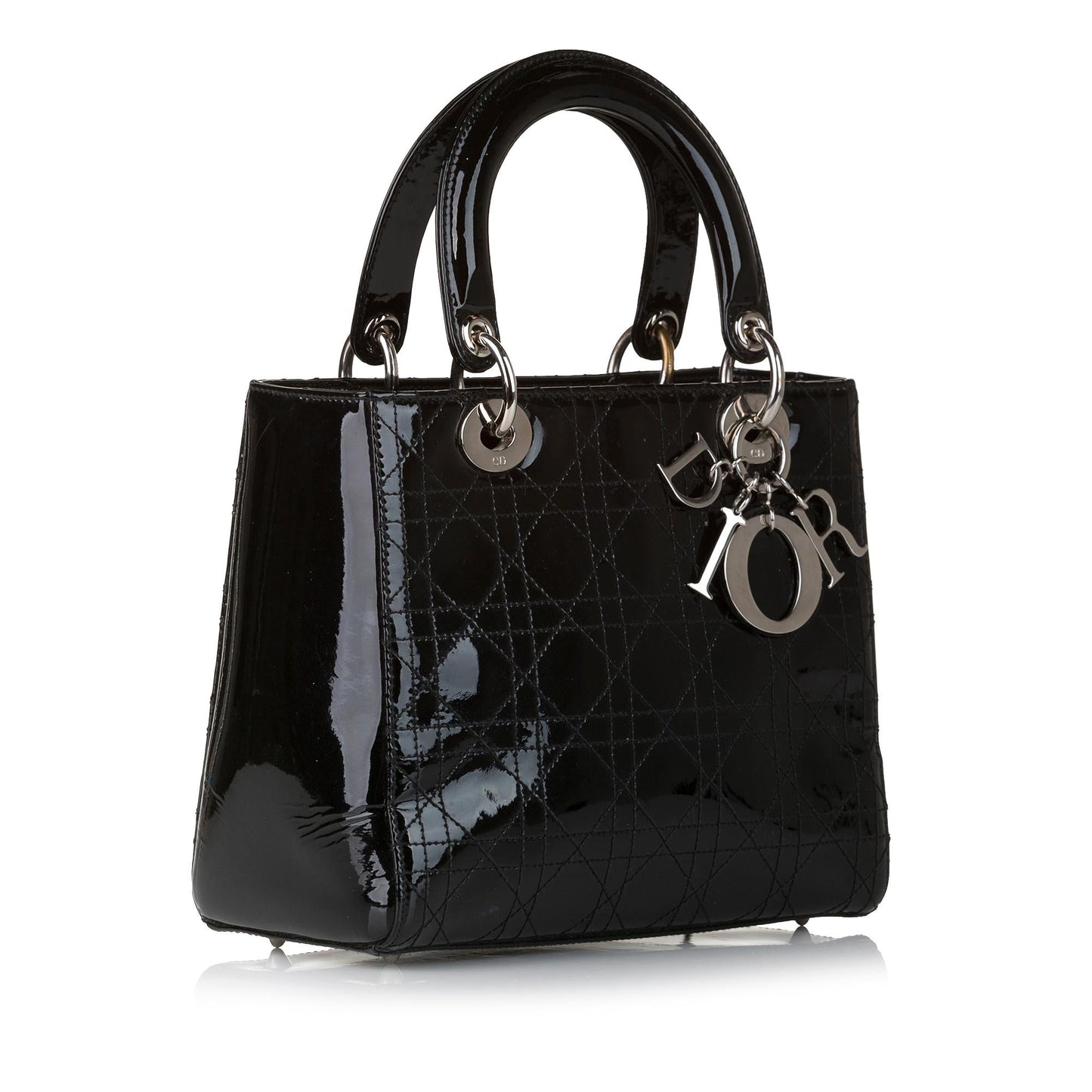 Luxury DiorCannage Stitch Lady Luxury DiorPatent Leather Handbag (SHG-a9Bh5T)