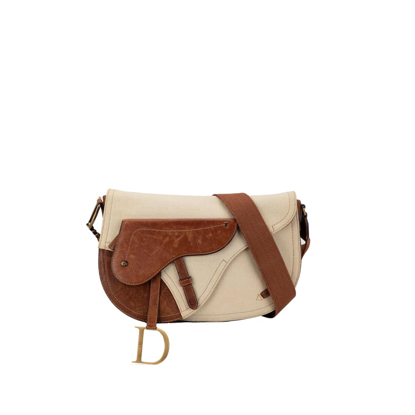 Luxury DiorCanvas Double Saddle Crossbody (SHG-kR4h4A)