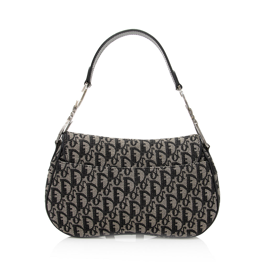 Luxury DiorCanvas Logo Double Saddle Shoulder Bag (SHF-21000)