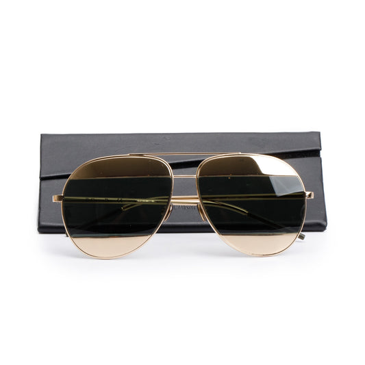Dior Gold-Tone Metal Frame DiorSplit 1 Aviator Sunglasses