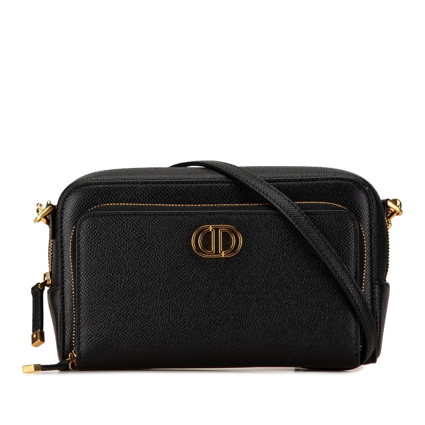 Luxury DiorGrained Calfskin Caro Double Pouch (SHG-evu93G)