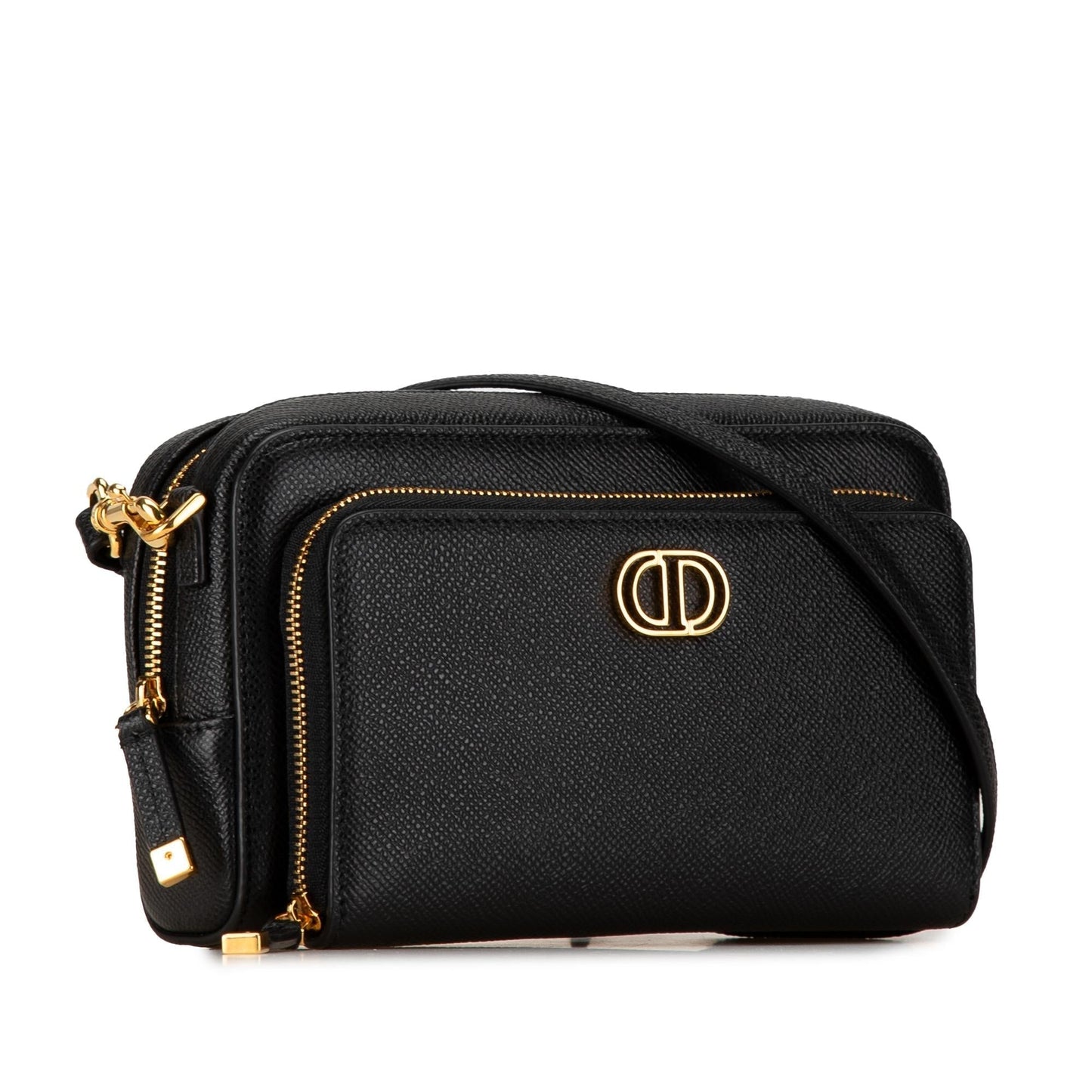 Luxury DiorGrained Calfskin Caro Double Pouch (SHG-evu93G)