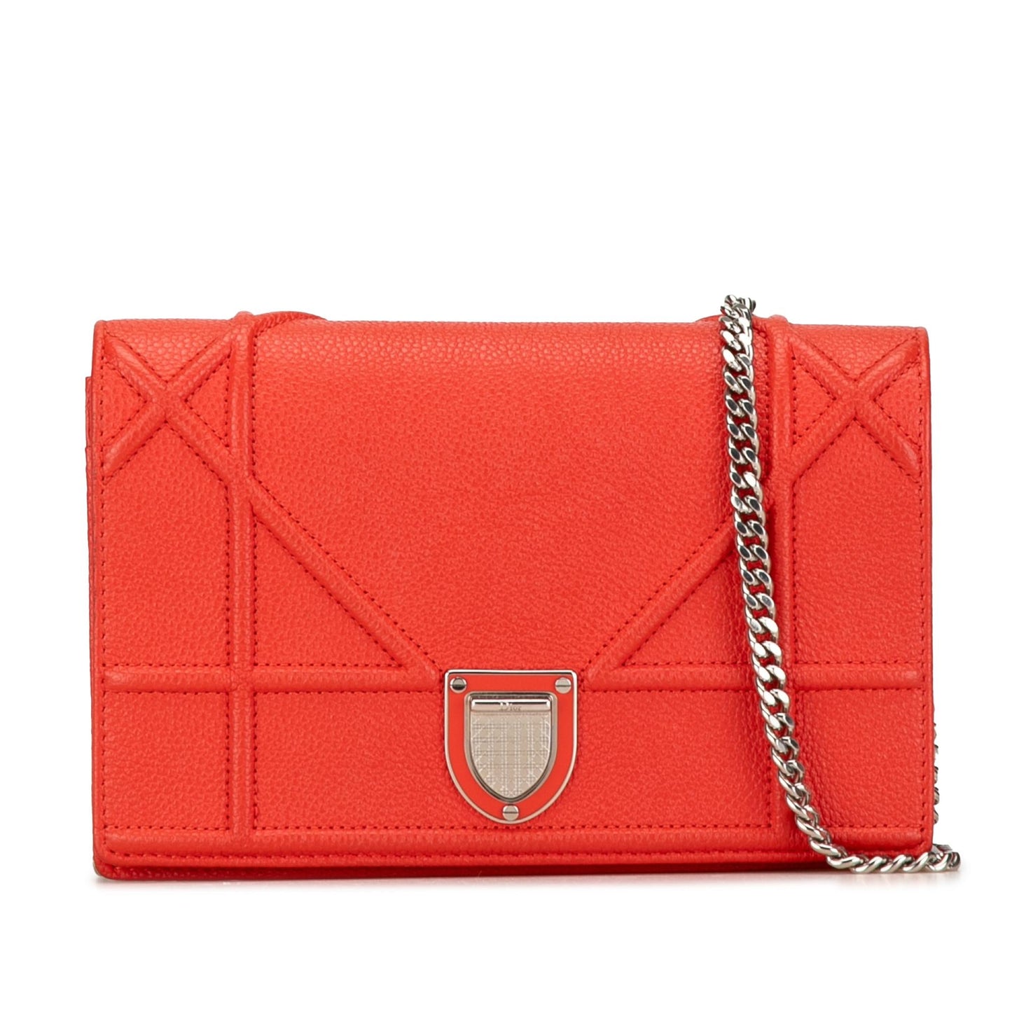 Luxury DiorGrained Calfskin Diorama Wallet on Chain (SHG-R9FwaV)