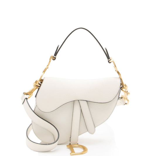 Luxury DiorGrained Calfskin Saddle Dual Strap Crossbody Bag (SHF-d5AAF4)
