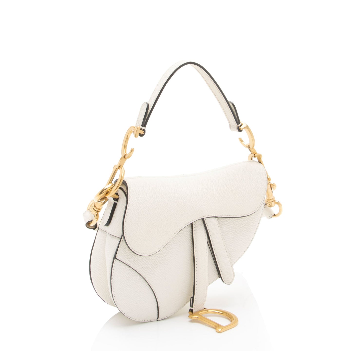 Luxury DiorGrained Calfskin Saddle Dual Strap Crossbody Bag (SHF-d5AAF4)