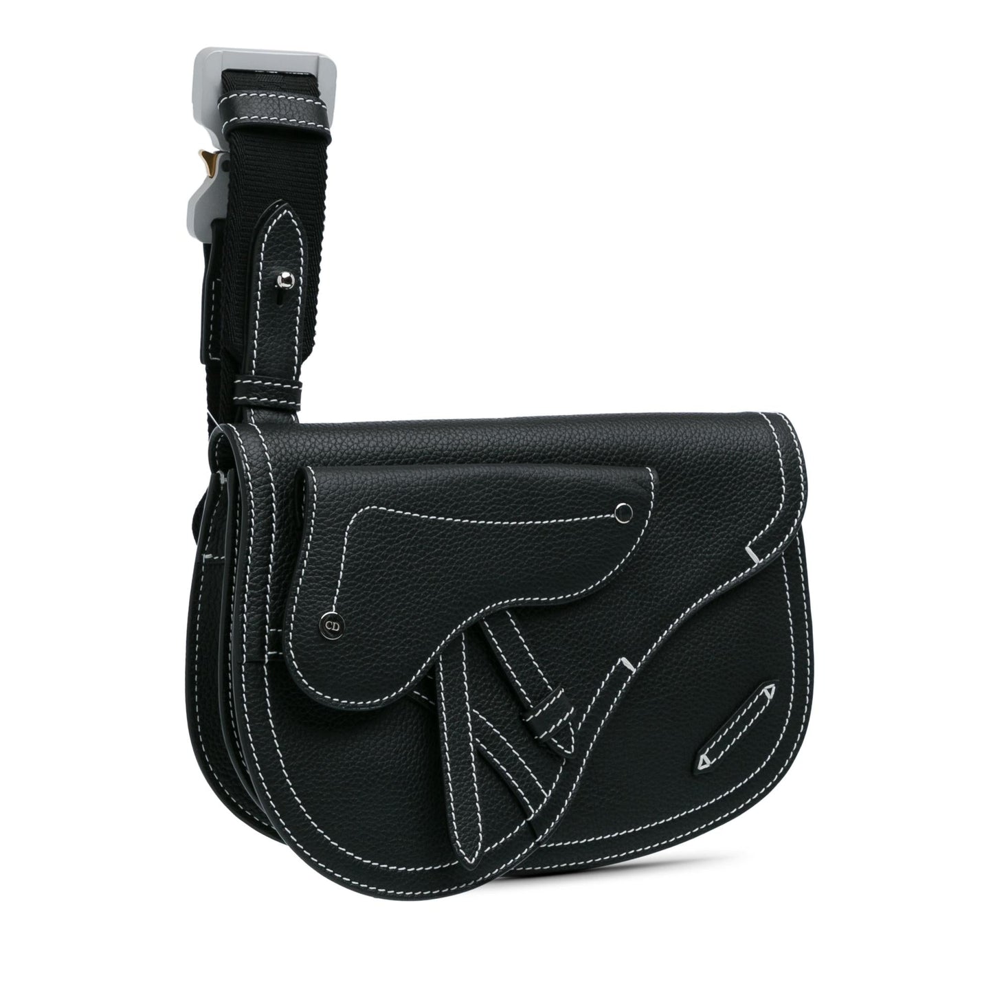 Luxury DiorKaws Grained Calfskin Saddle Pouch (SHG-M72M8X)
