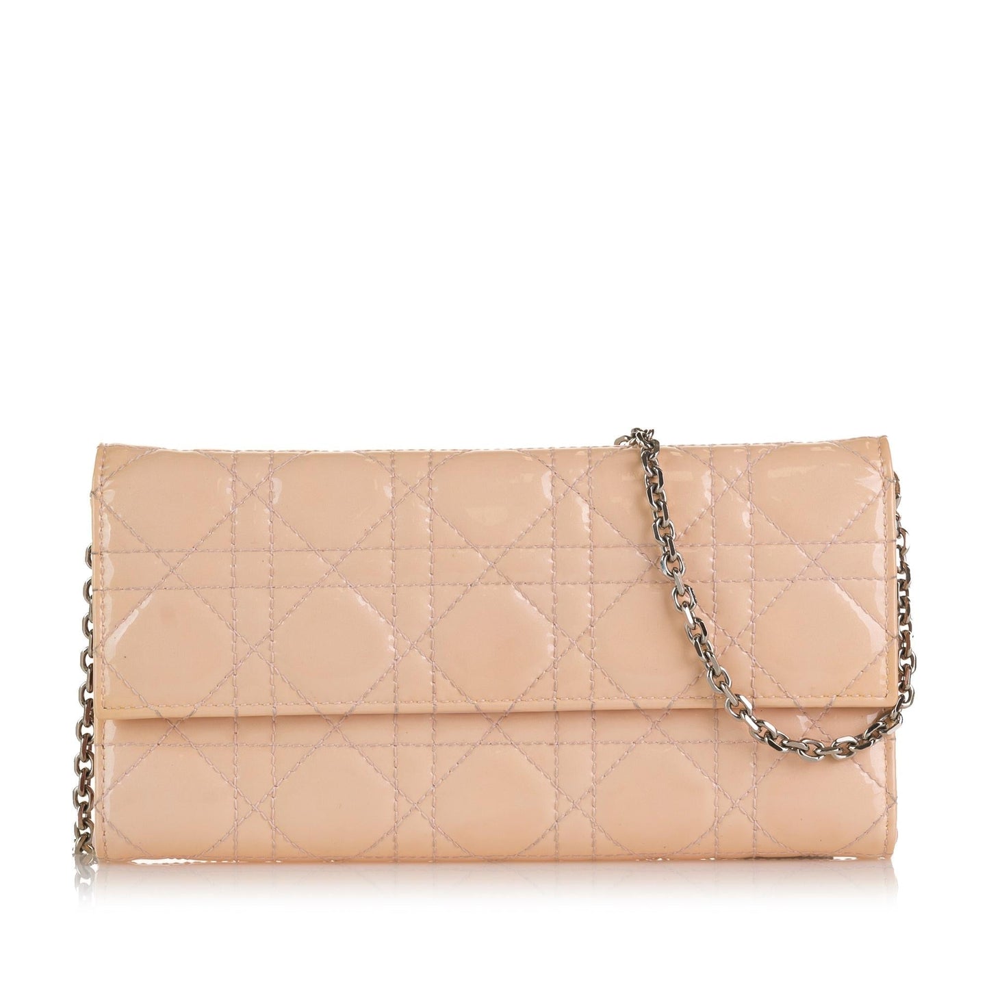 Luxury DiorLady Luxury DiorCannage Patent Wallet On Chain (SHG-WBRSVz)