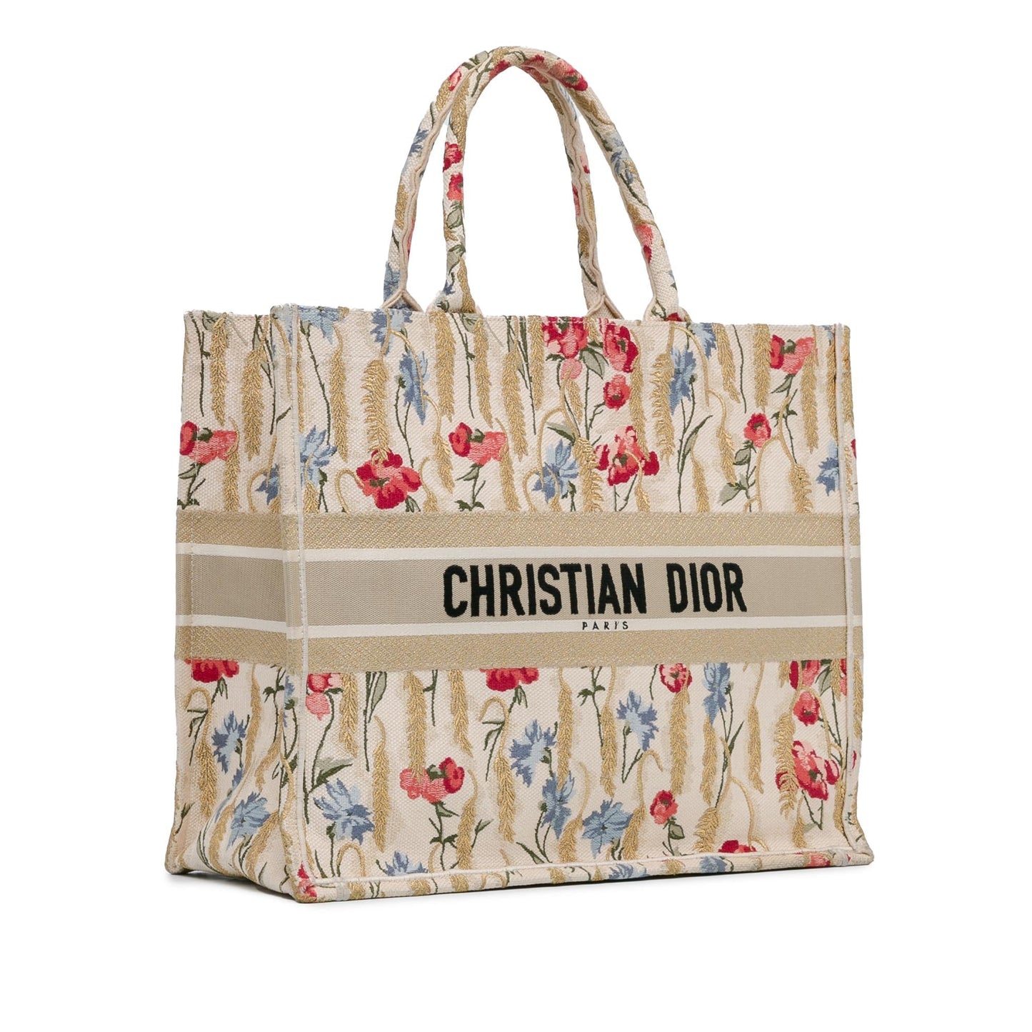 Luxury DiorLarge Embroidered Hibiscus Book Tote (SHG-jZD0DI)