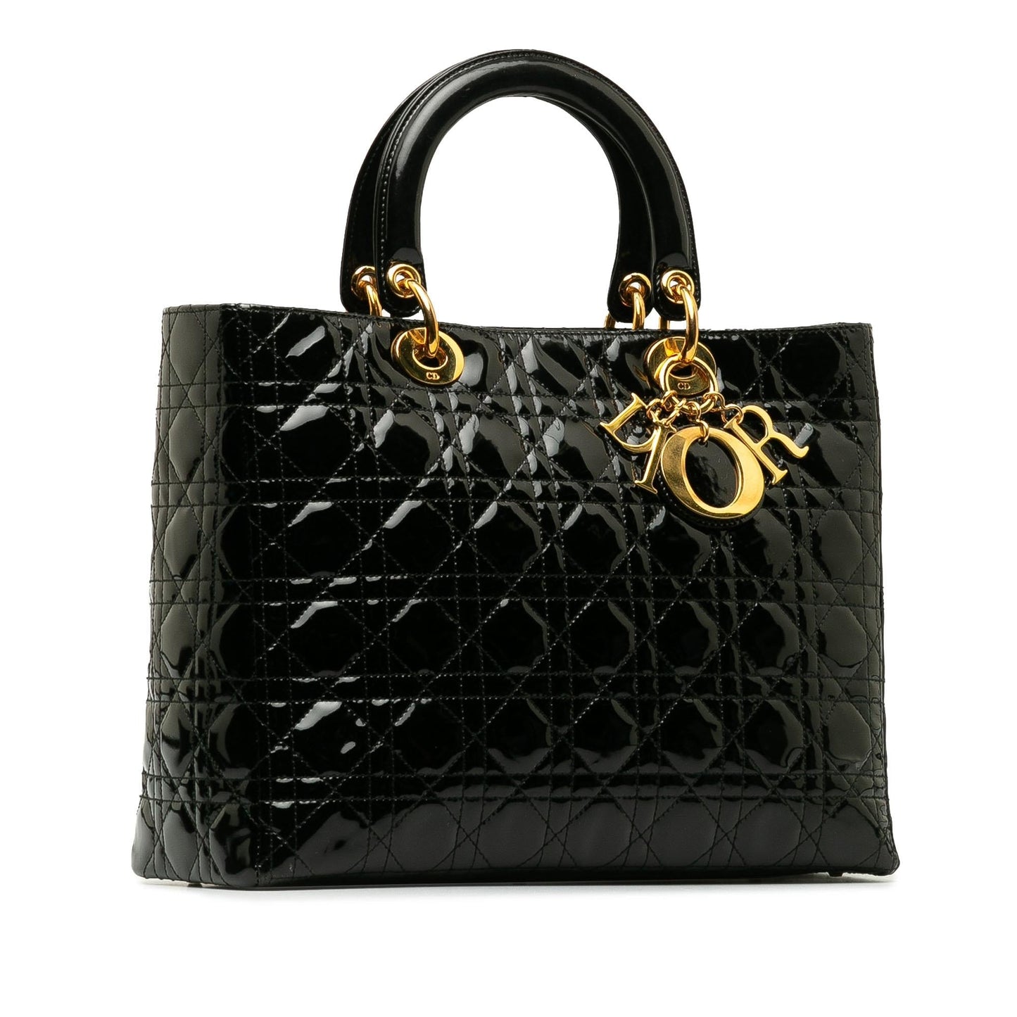 Luxury DiorLarge Patent Cannage Lady Luxury Dior(SHG-LBSYp7)